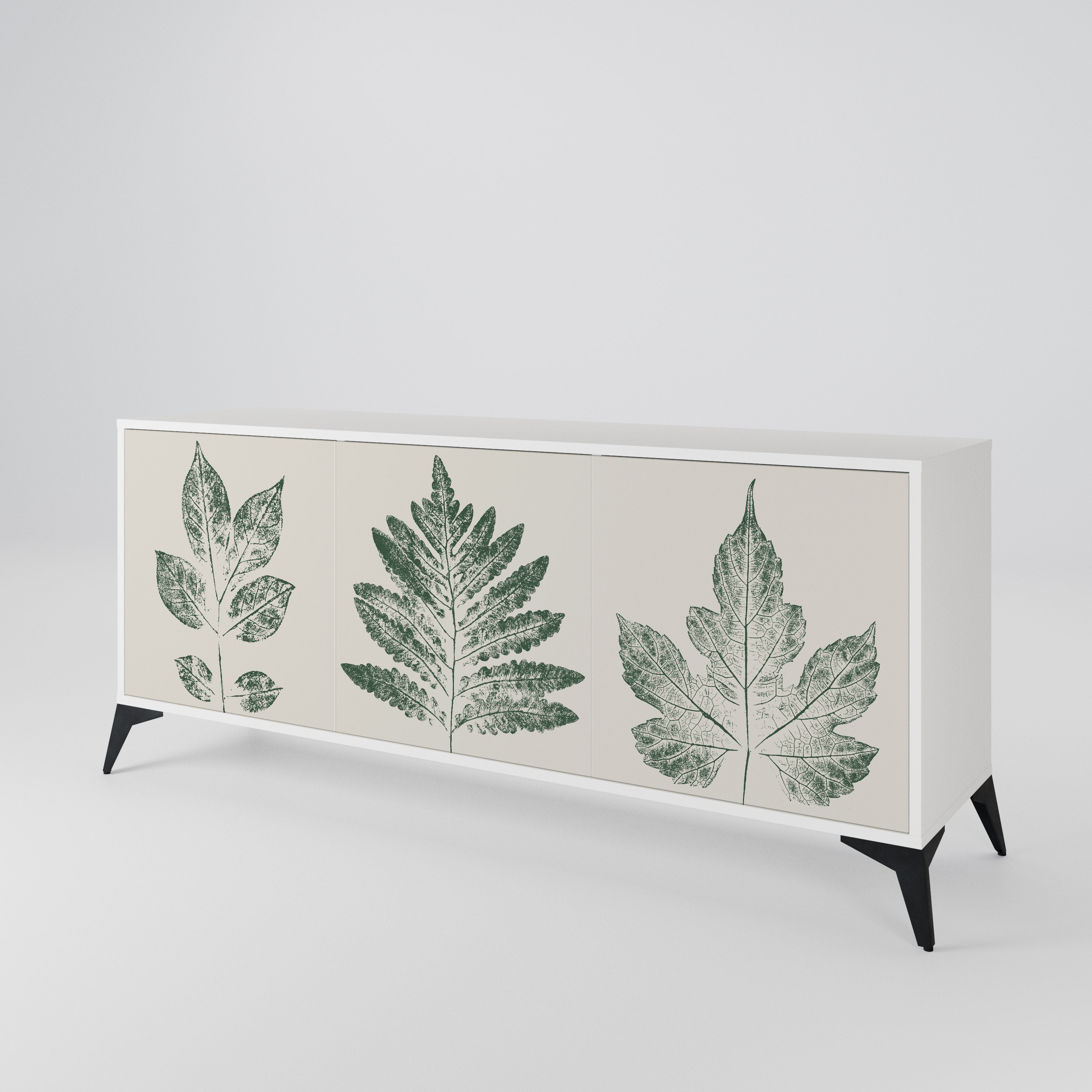 GREEN LEAFY STAMPS 3-Door Sideboard