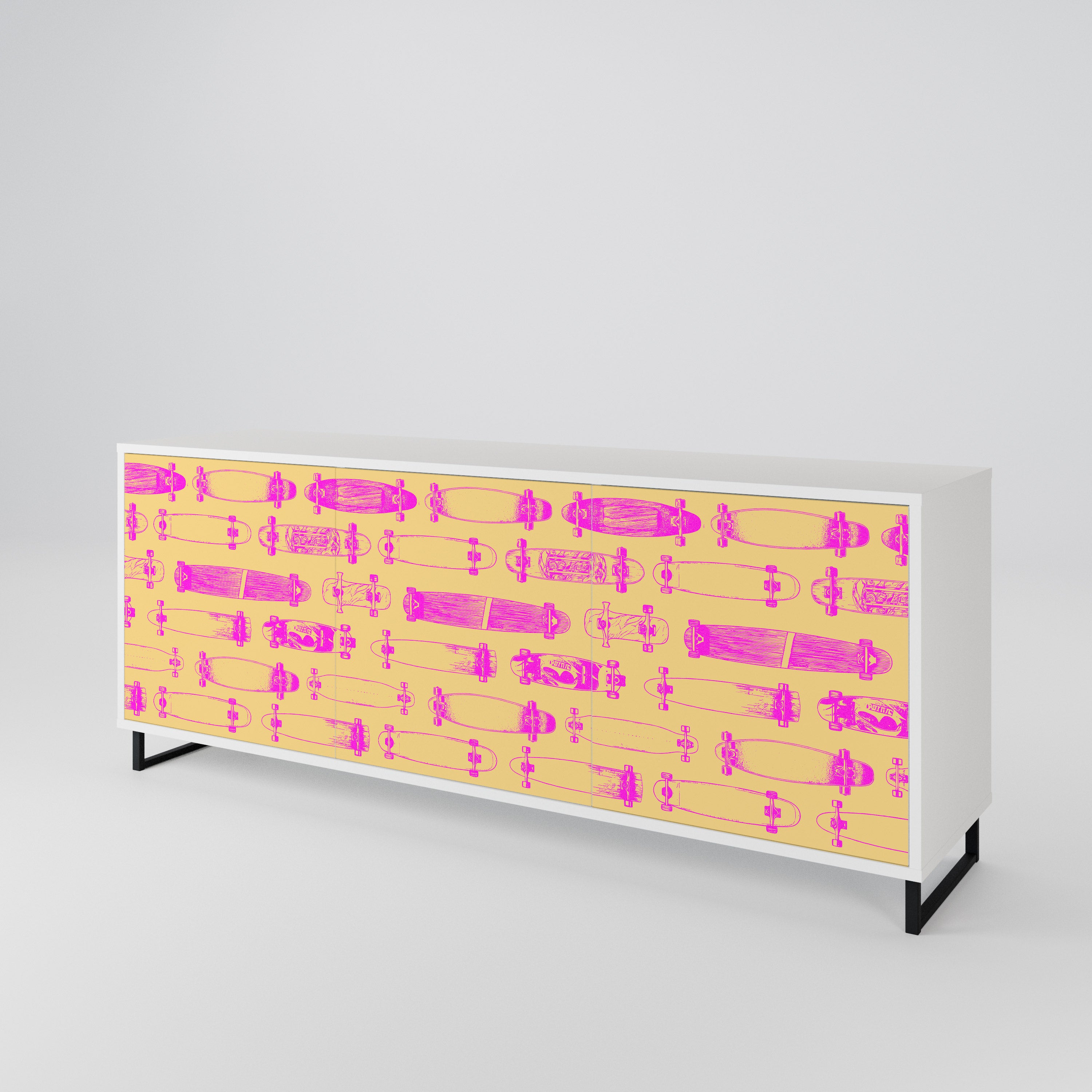 SKATEBOARD ARTISTRY 3-Door Sideboard