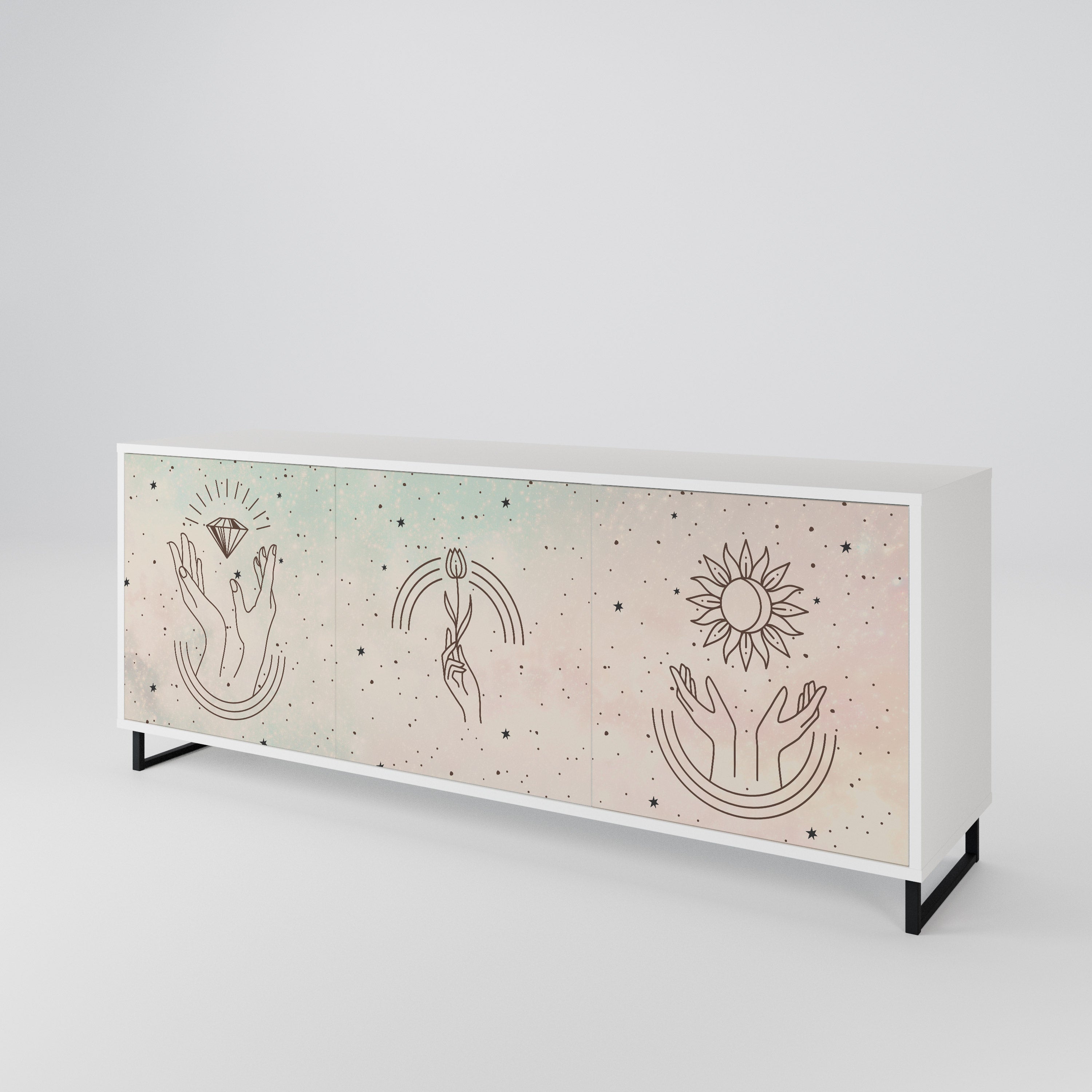 DELICATE BEAUTY 3-Door Sideboard