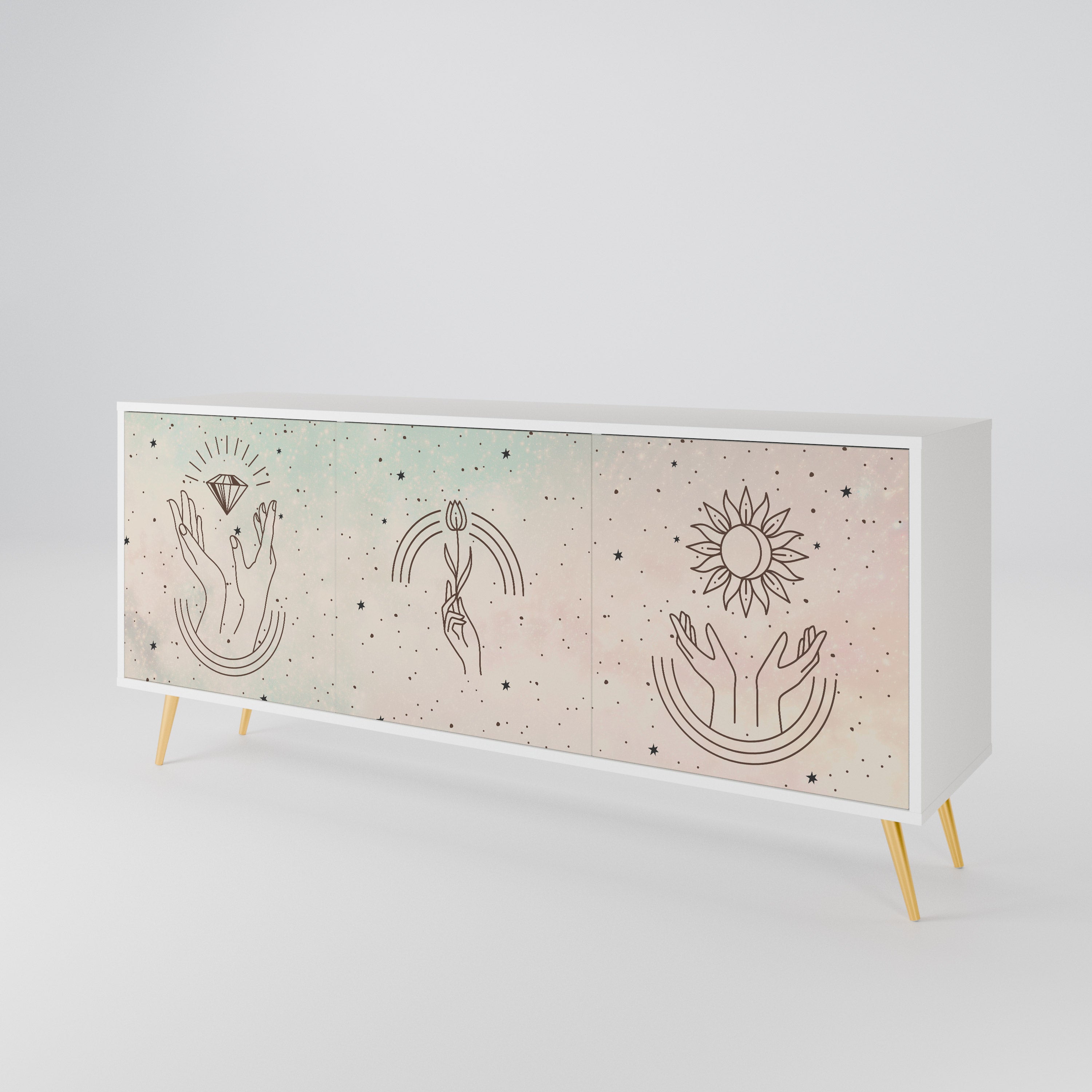 DELICATE BEAUTY 3-Door Sideboard