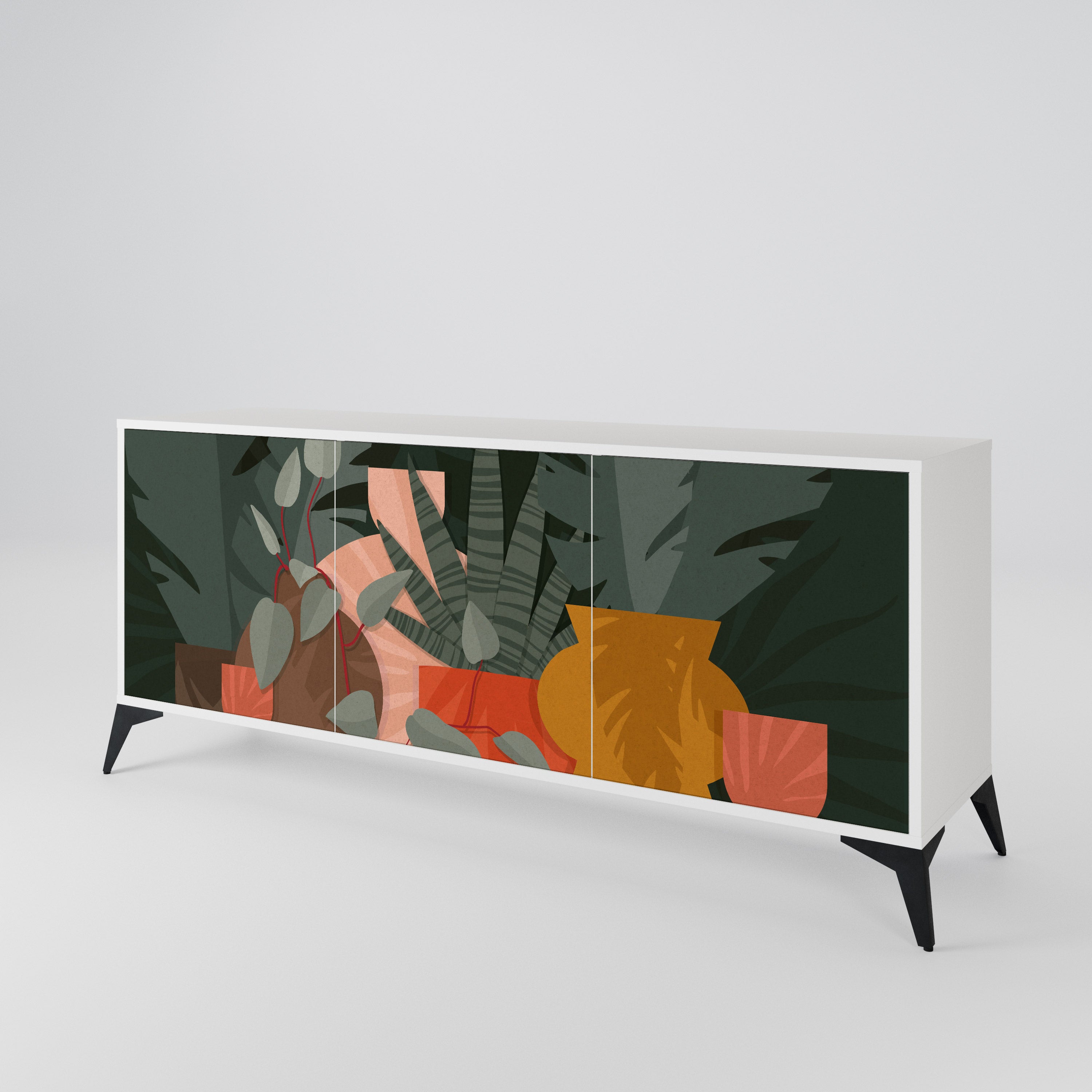 TROPICAL COMPOSITION 3-Door Sideboard