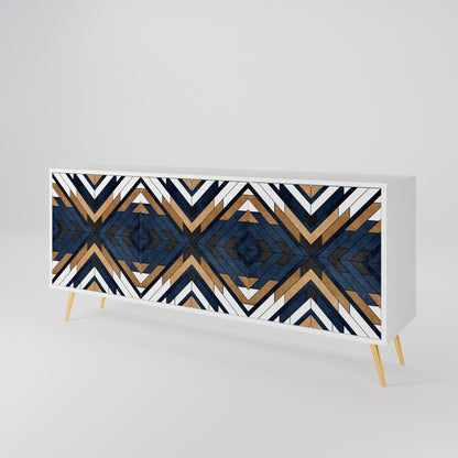 ARTFUL GEOMETRY Skänk med tre dörrar