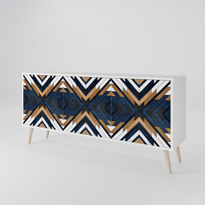 ARTFUL GEOMETRY Skänk med tre dörrar