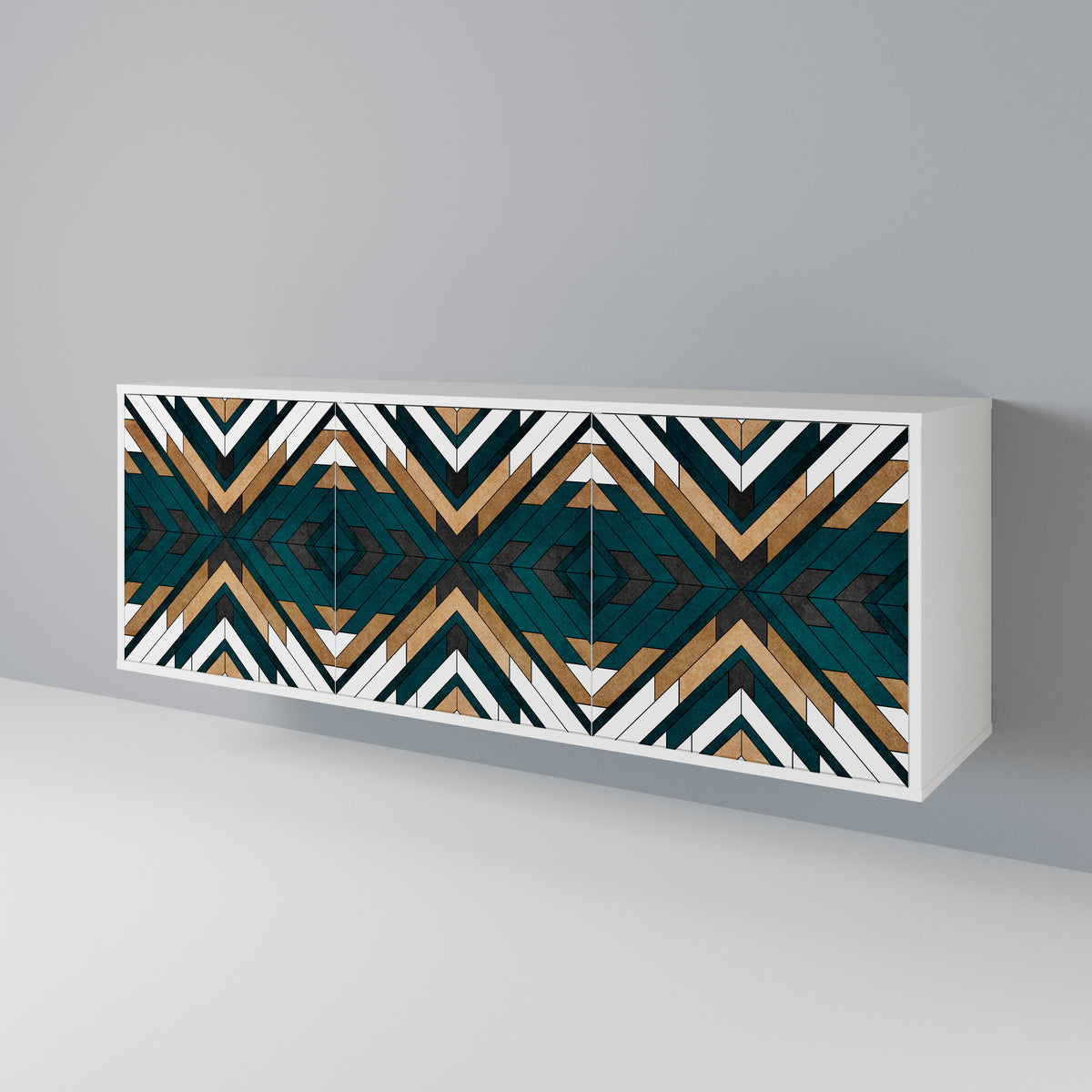 ARTISTIC GEOMETRY Skänk med tre dörrar