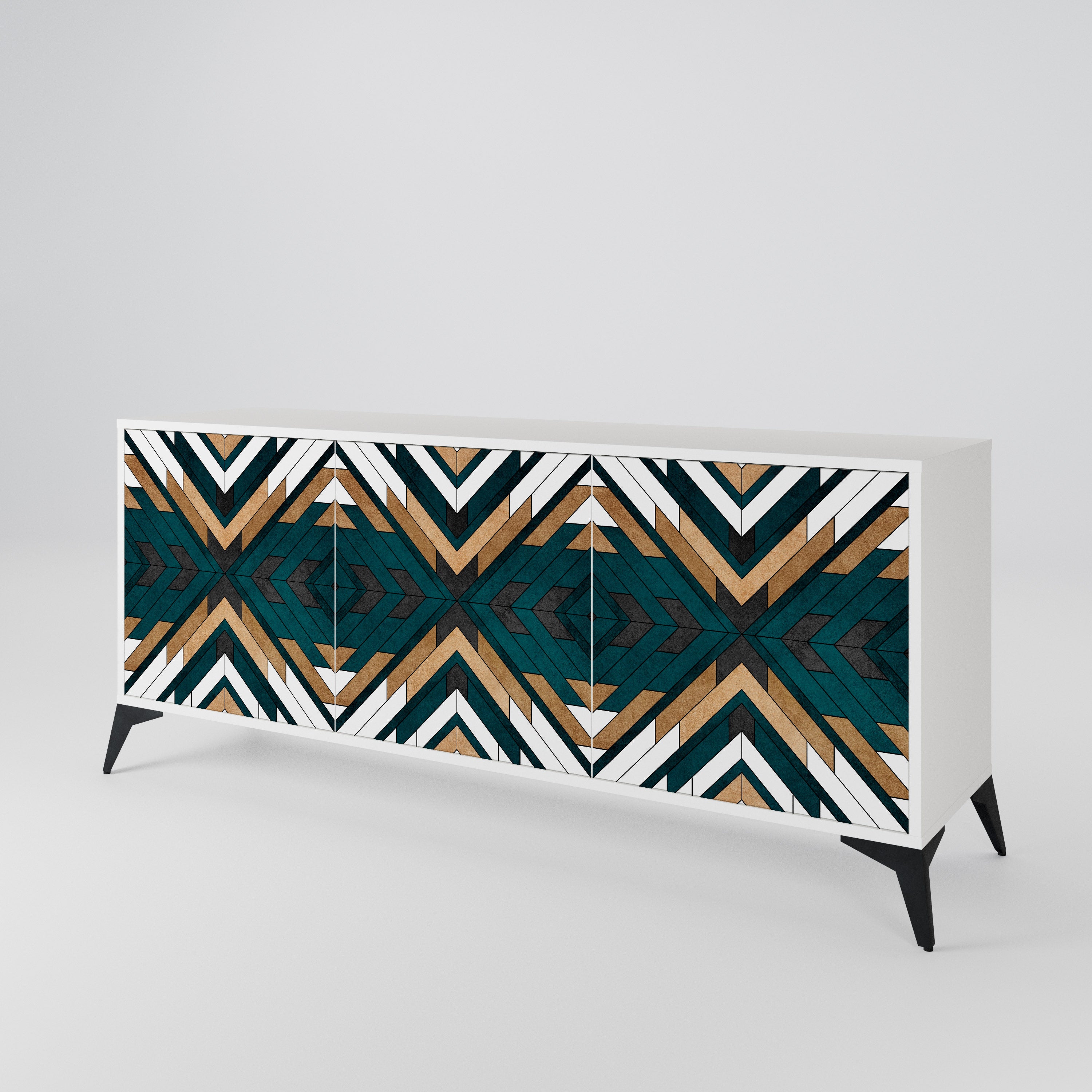 ARTISTIC GEOMETRY 3-Door Sideboard