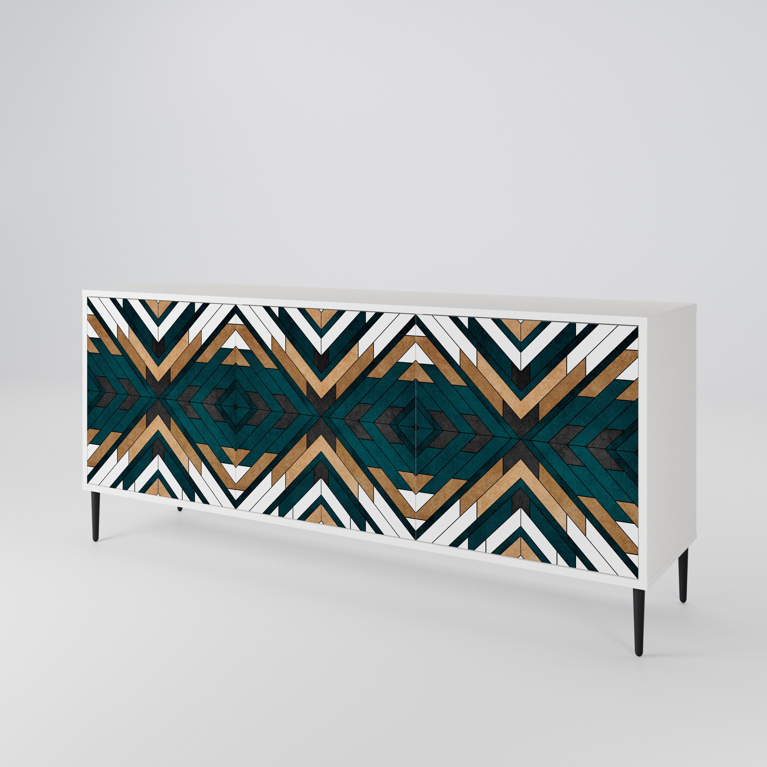 ARTISTIC GEOMETRY 3-Door Sideboard