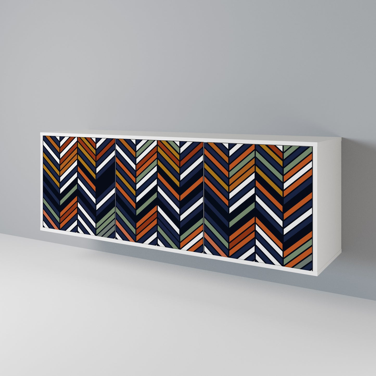 VIBRANT PATCHWORK Skänk med tre dörrar