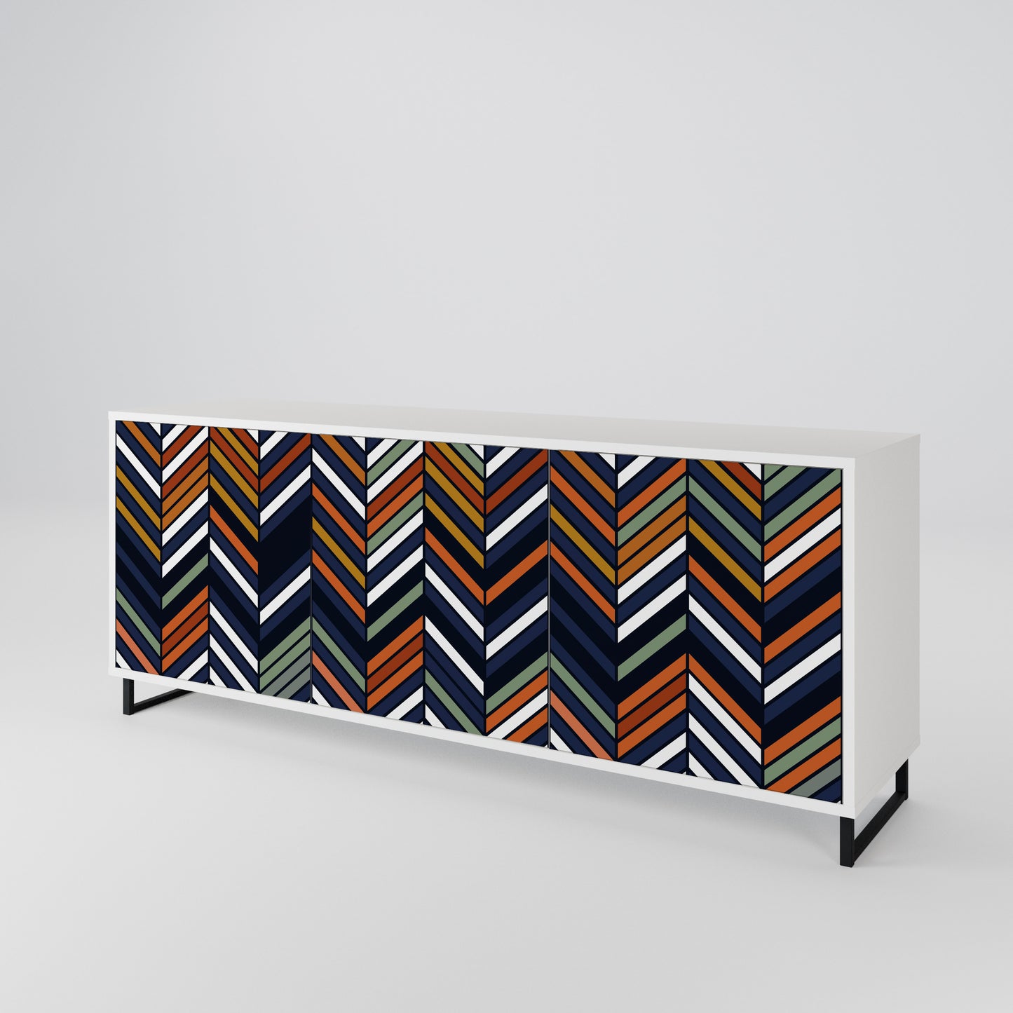 VIBRANT PATCHWORK Skänk med tre dörrar
