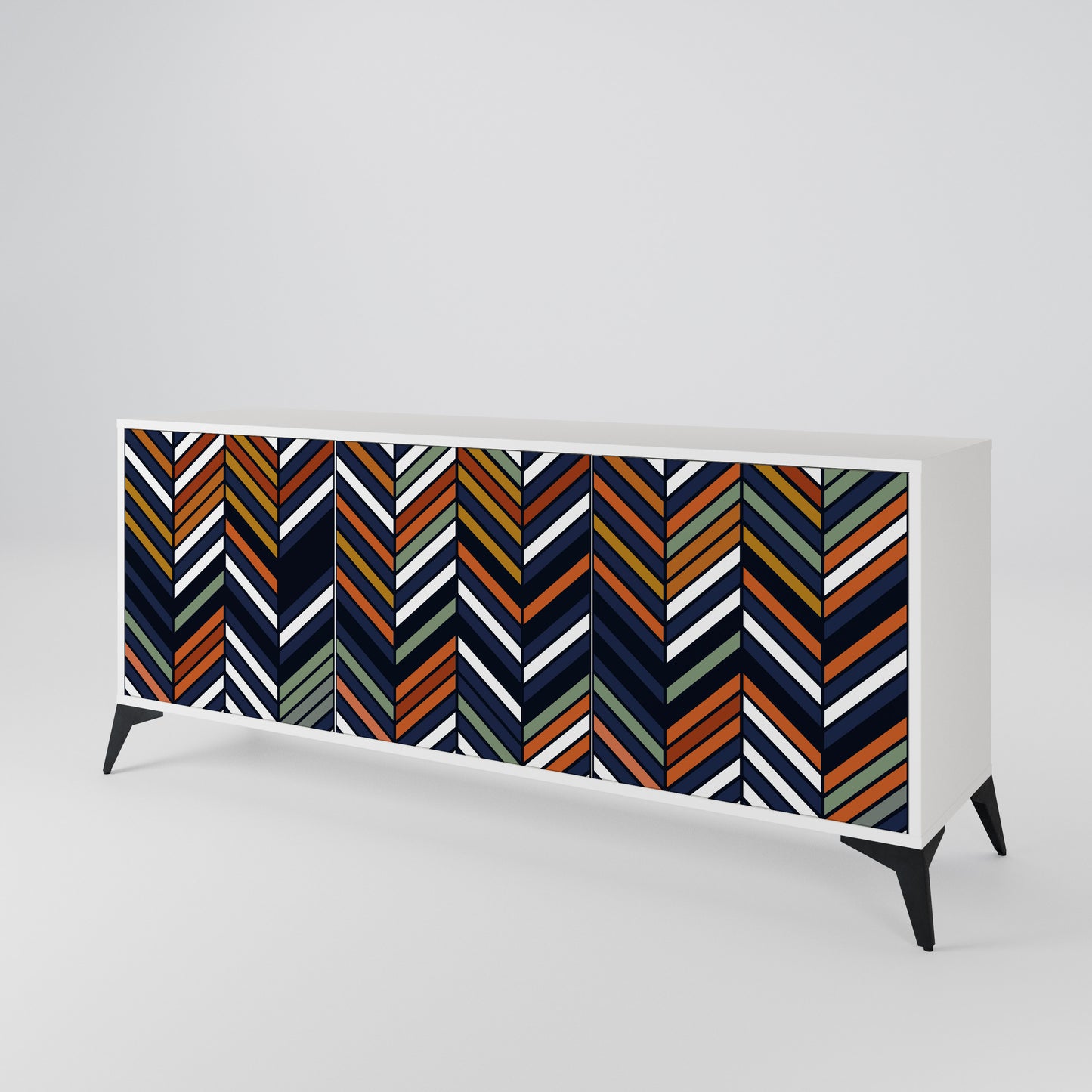 VIBRANT PATCHWORK Skänk med tre dörrar