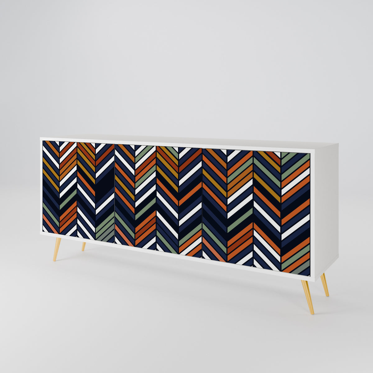 VIBRANT PATCHWORK Skänk med tre dörrar