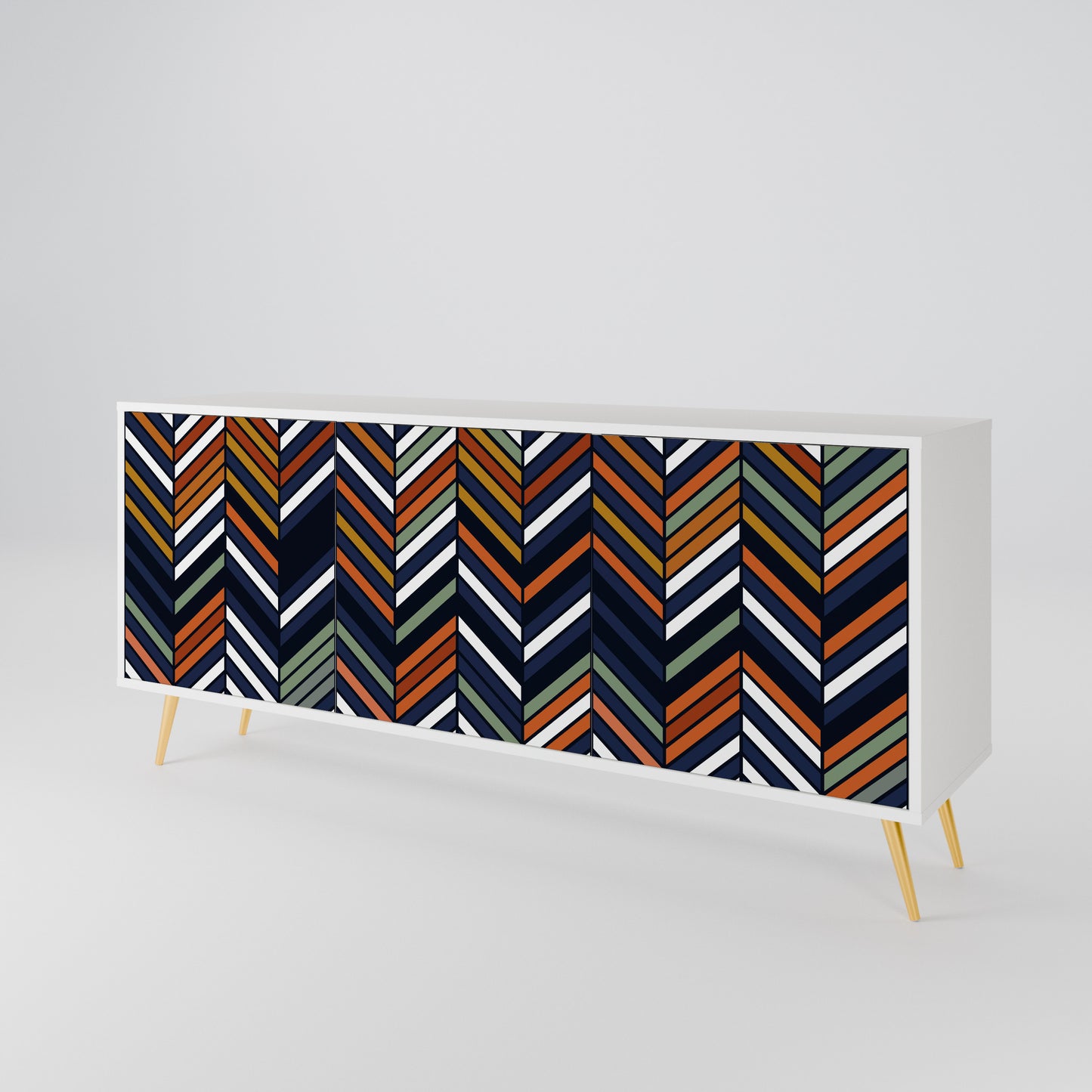 VIBRANT PATCHWORK Skänk med tre dörrar