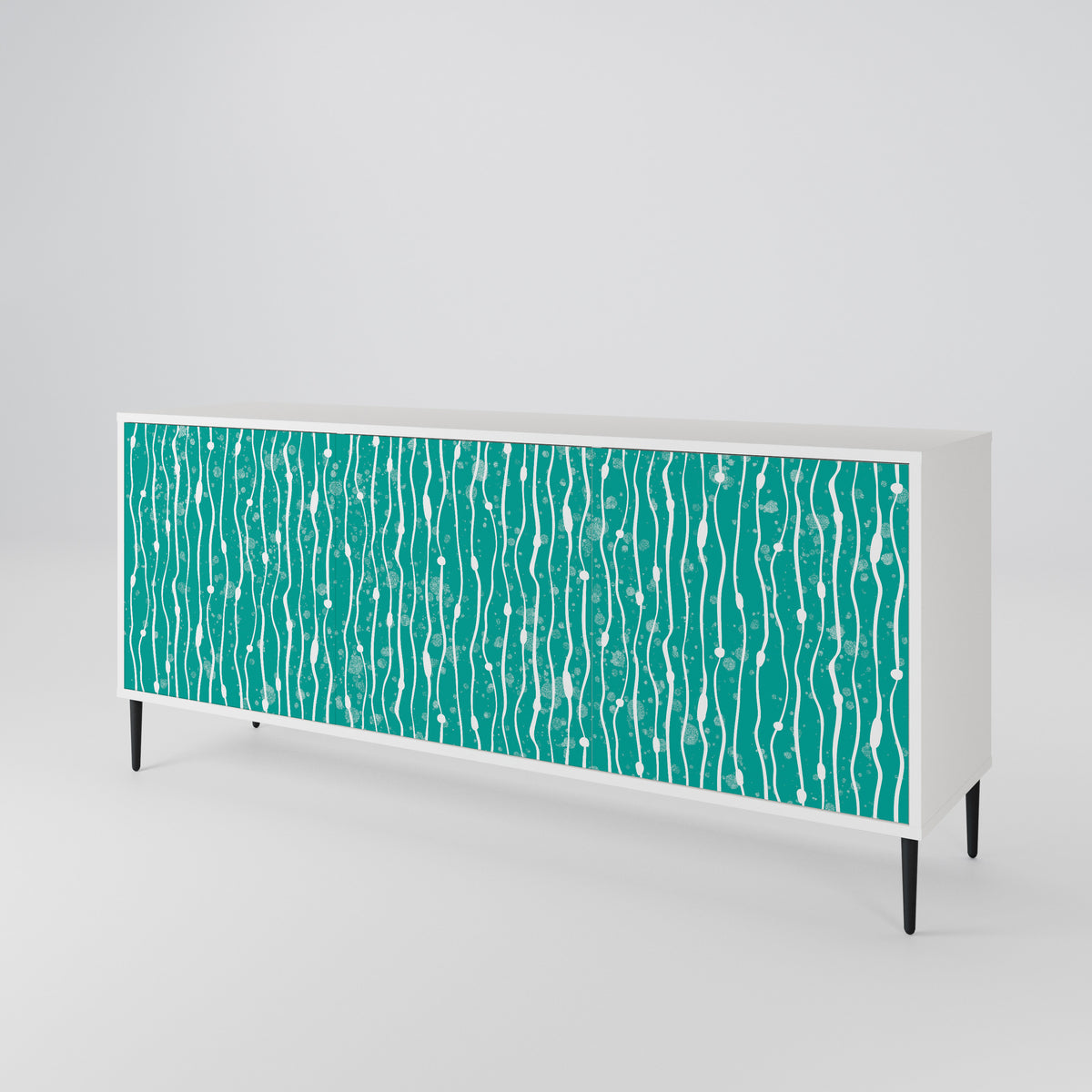 TURQUOISE RAIN Skänk med tre dörrar