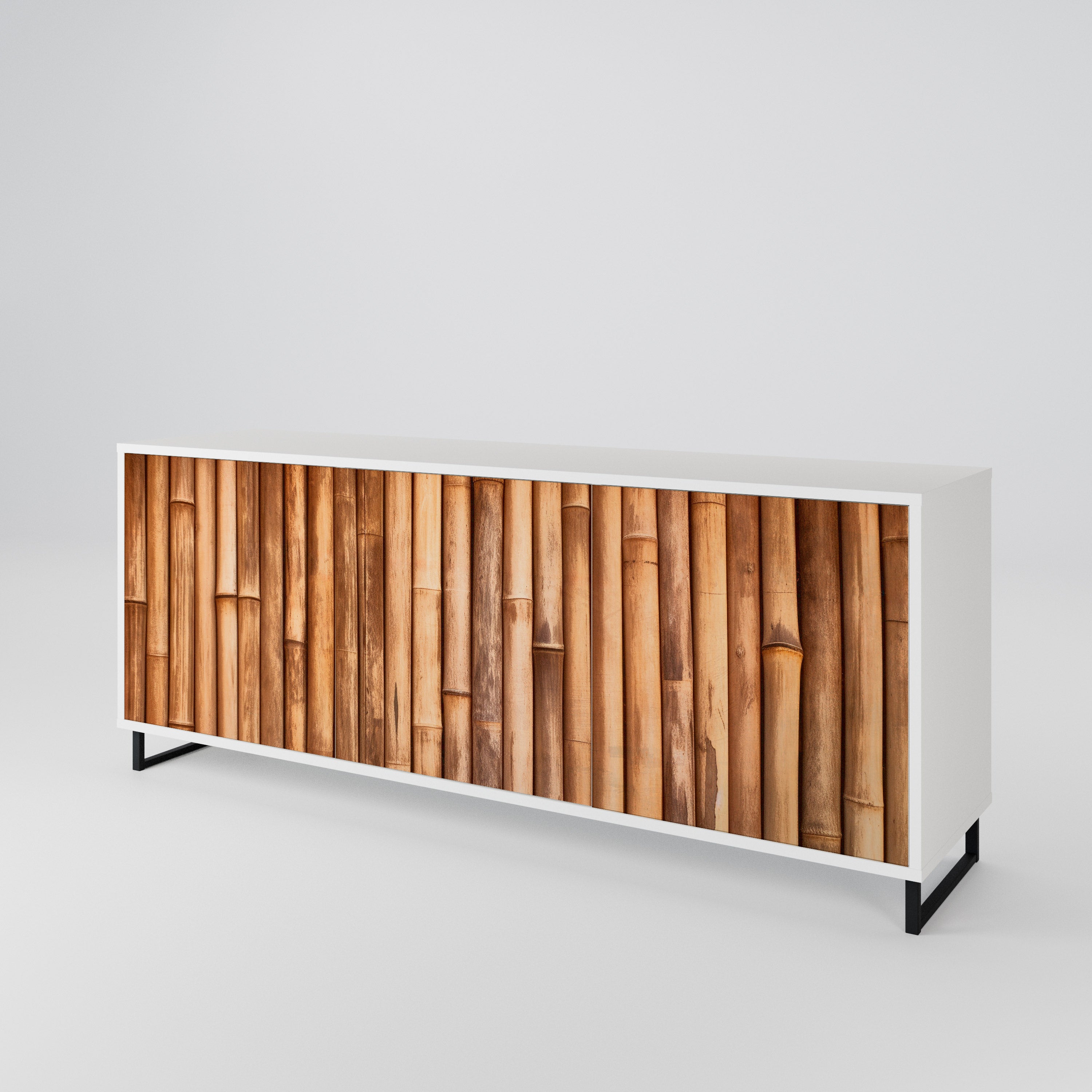 NATURAL WOOD 3-Door Sideboard