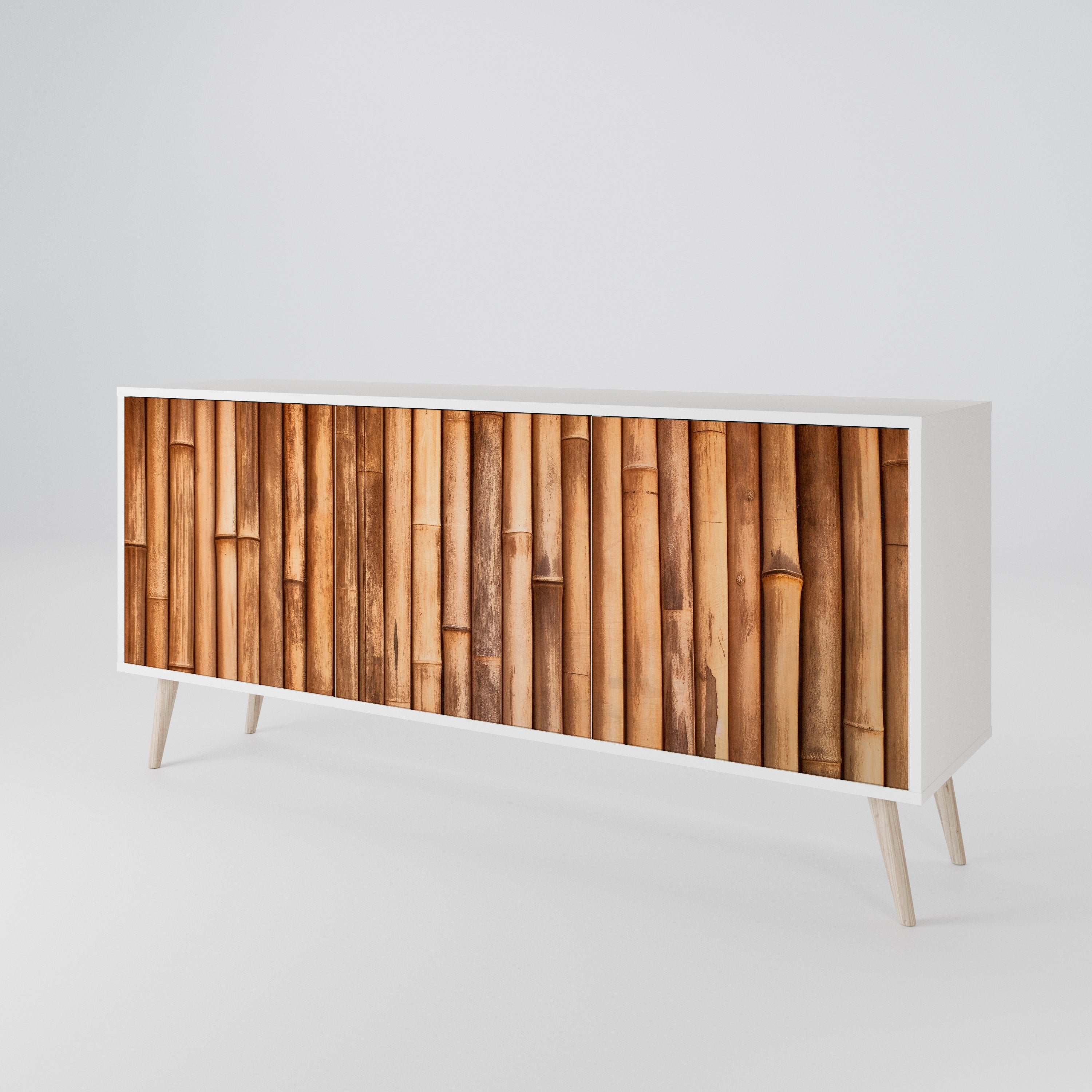 NATURAL WOOD 3-Door Sideboard