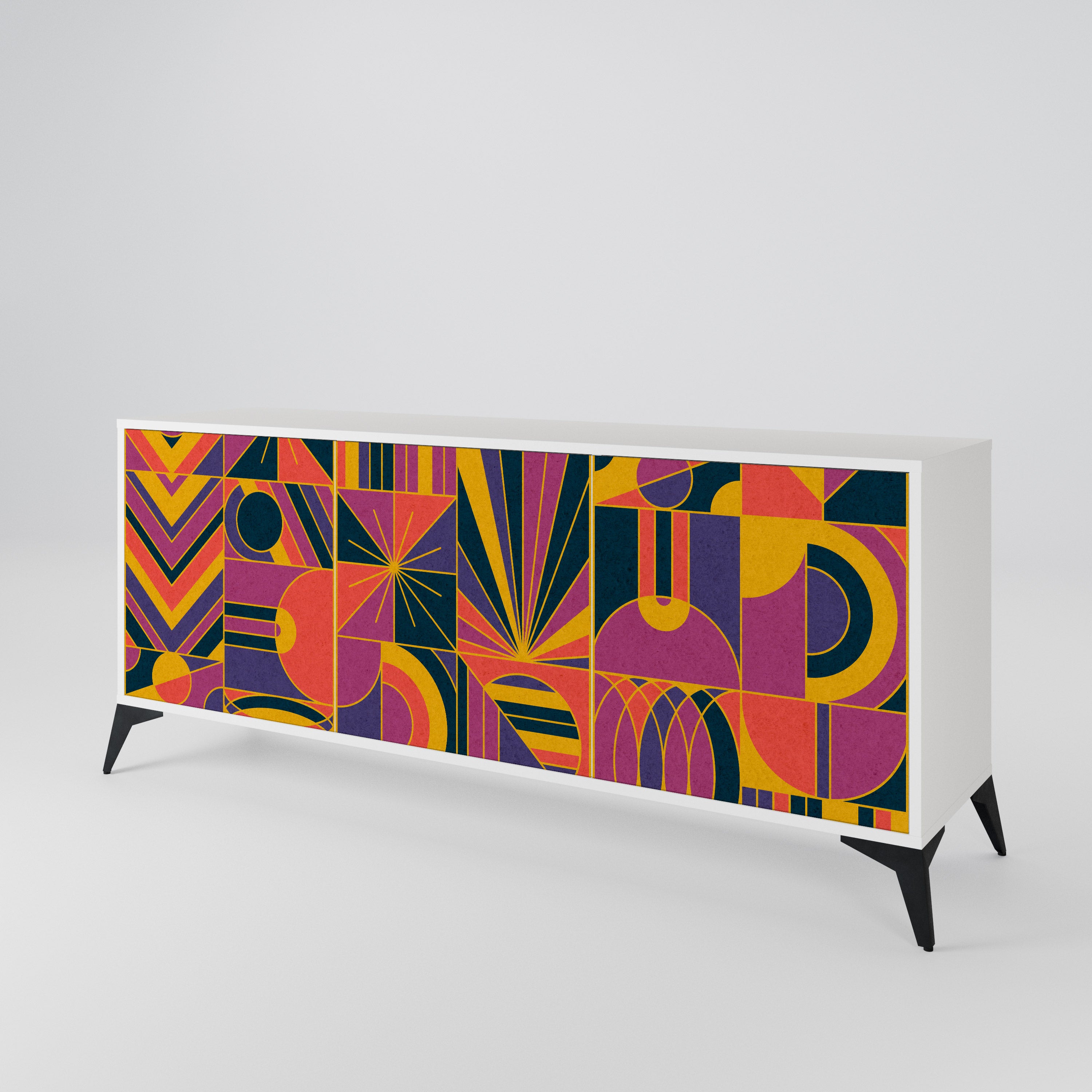 ELECTRIC PATTERNS 3-Door Sideboard