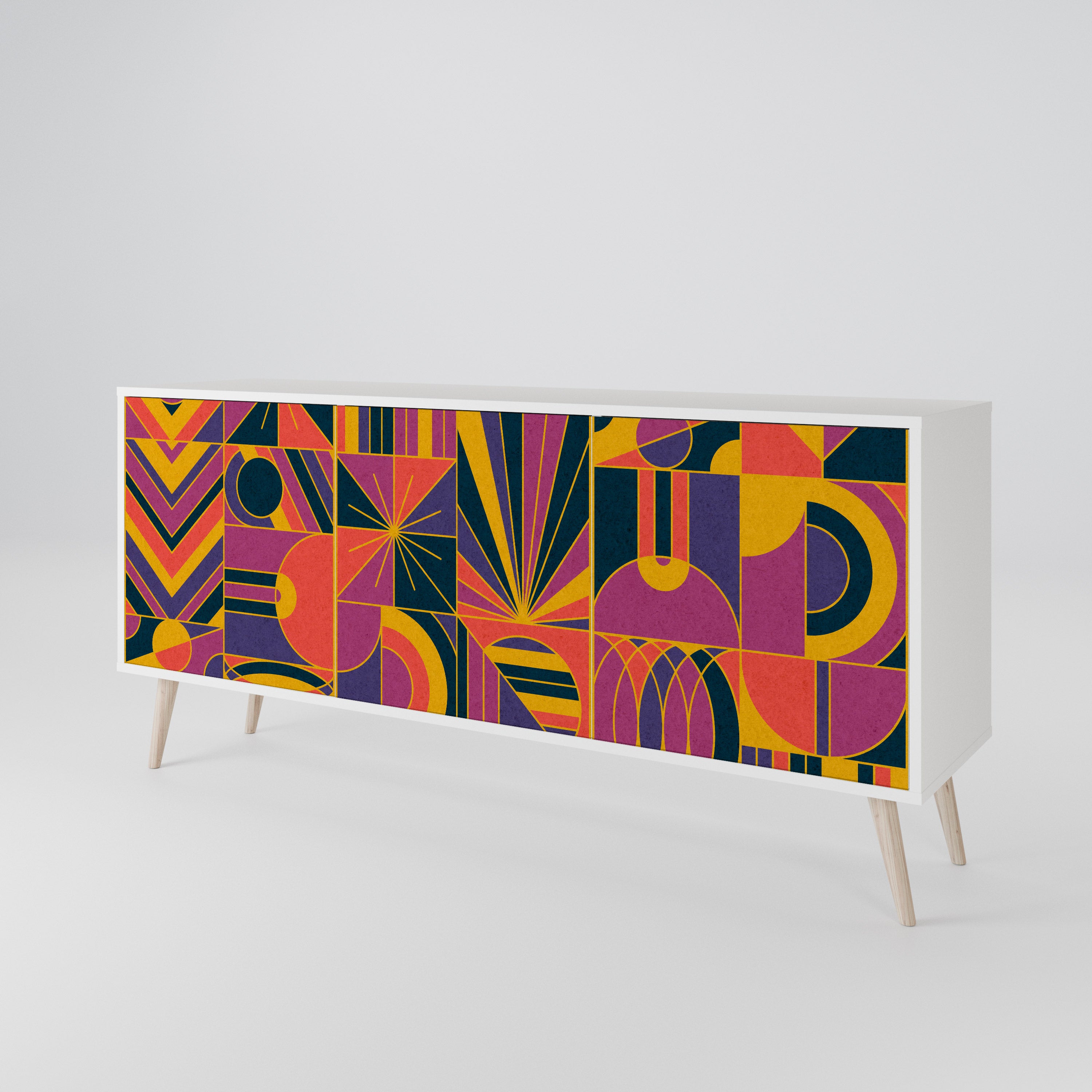 ELECTRIC PATTERNS 3-Door Sideboard