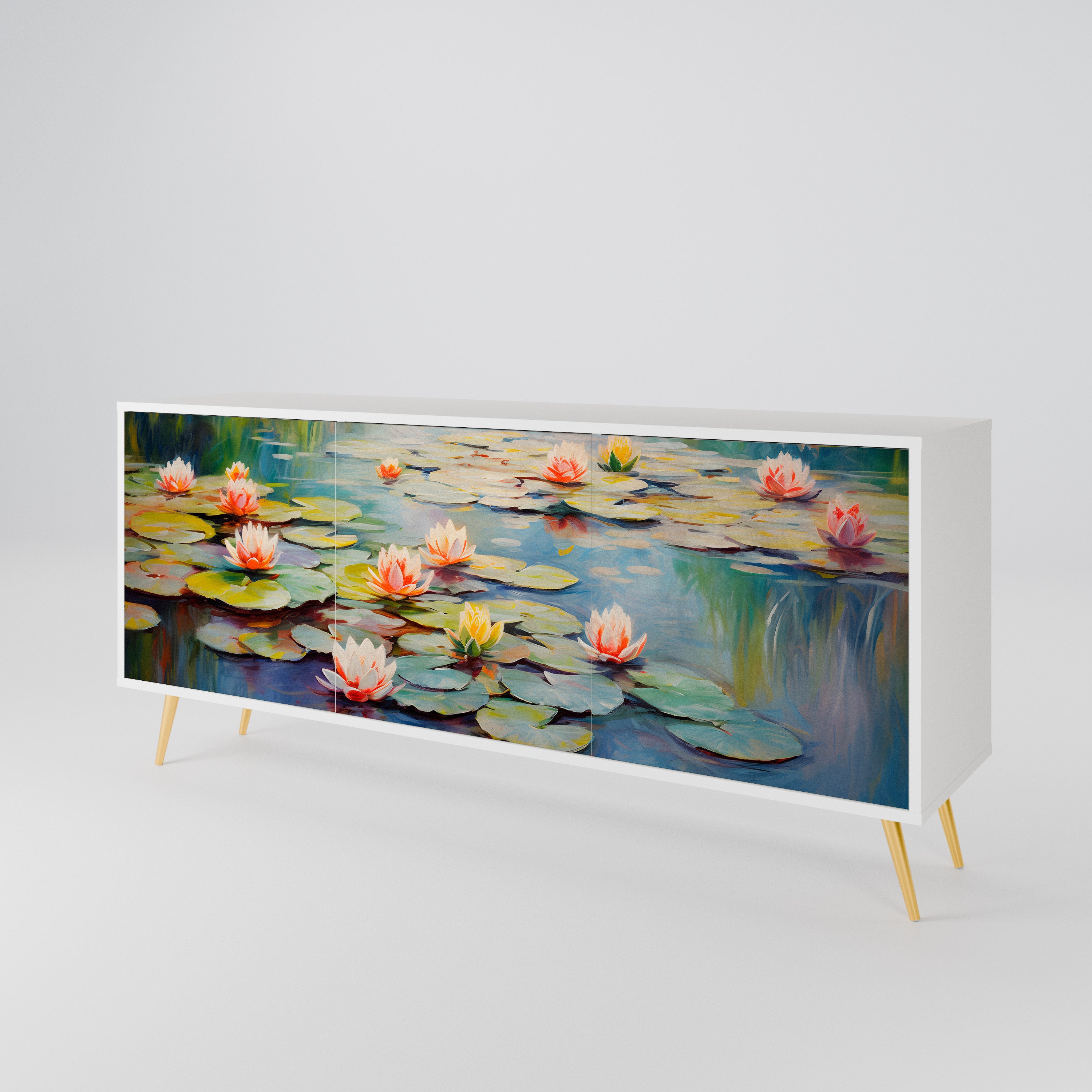 BLOOMING WATERS 3-Door Sideboard