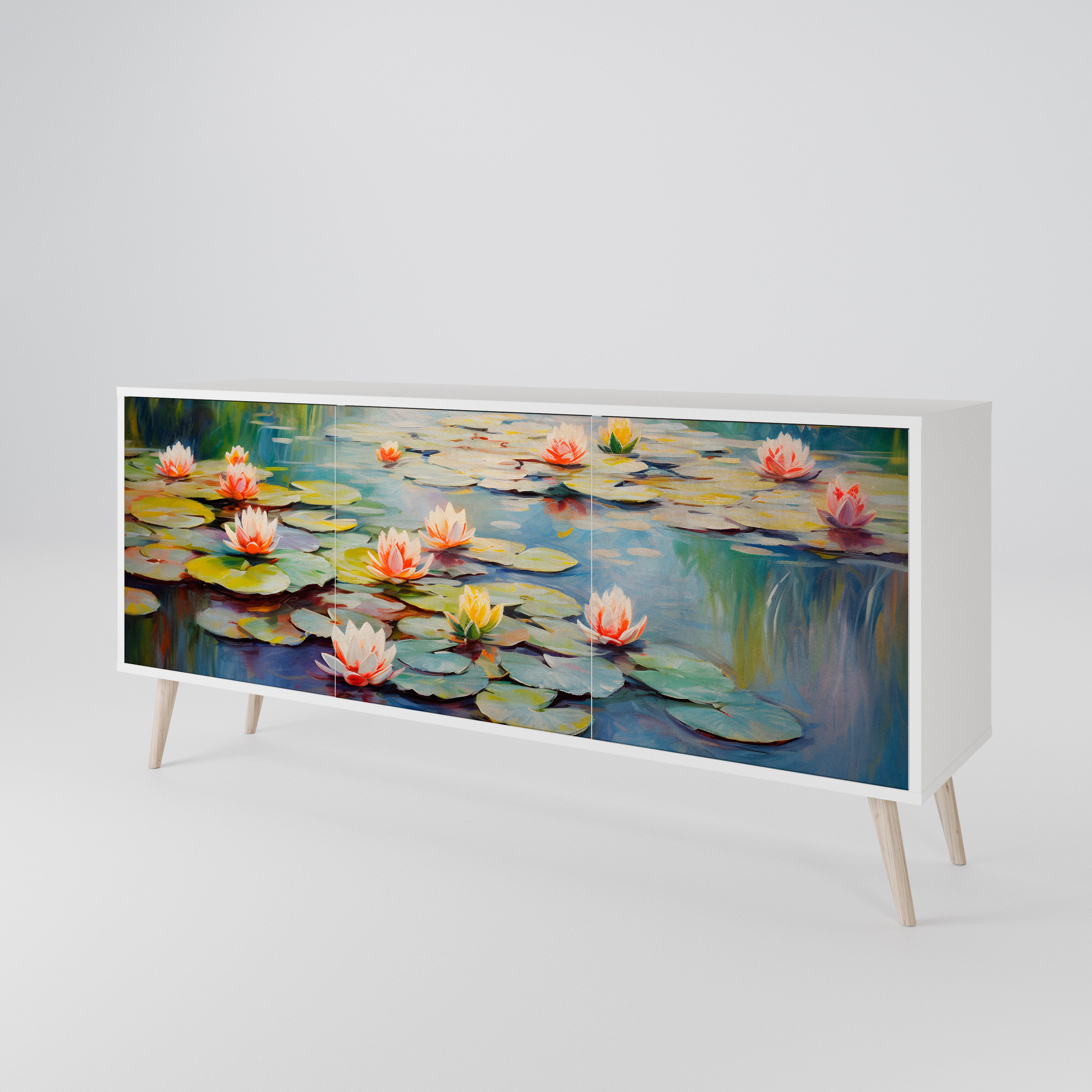 BLOOMING WATERS 3-Door Sideboard