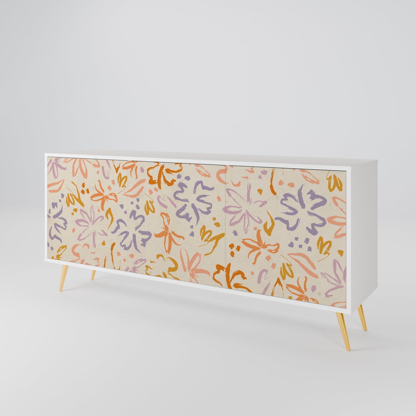 SPRING WHIMSY Skänk med tre dörrar