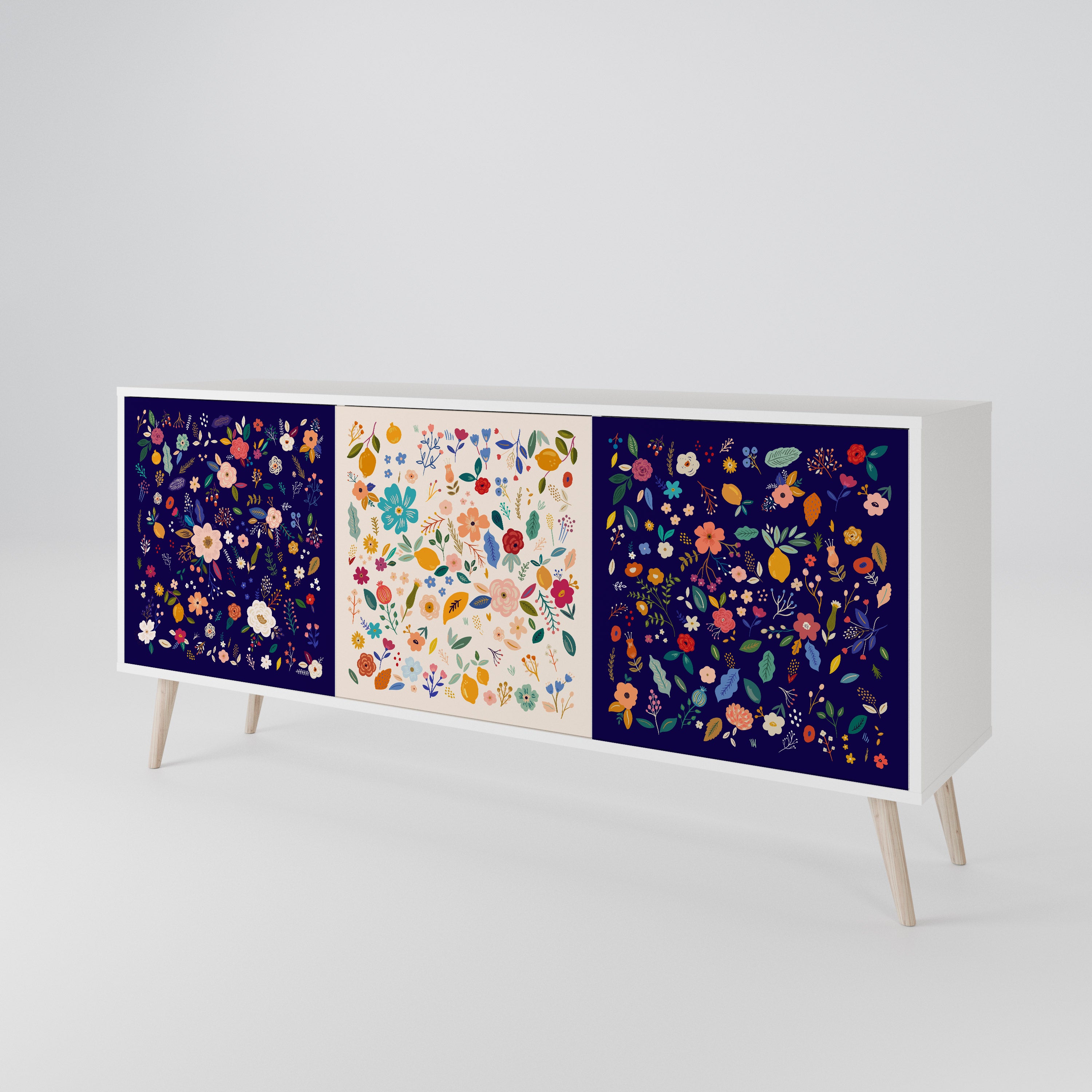 FLORAL COMBINATION 3-Door Sideboard