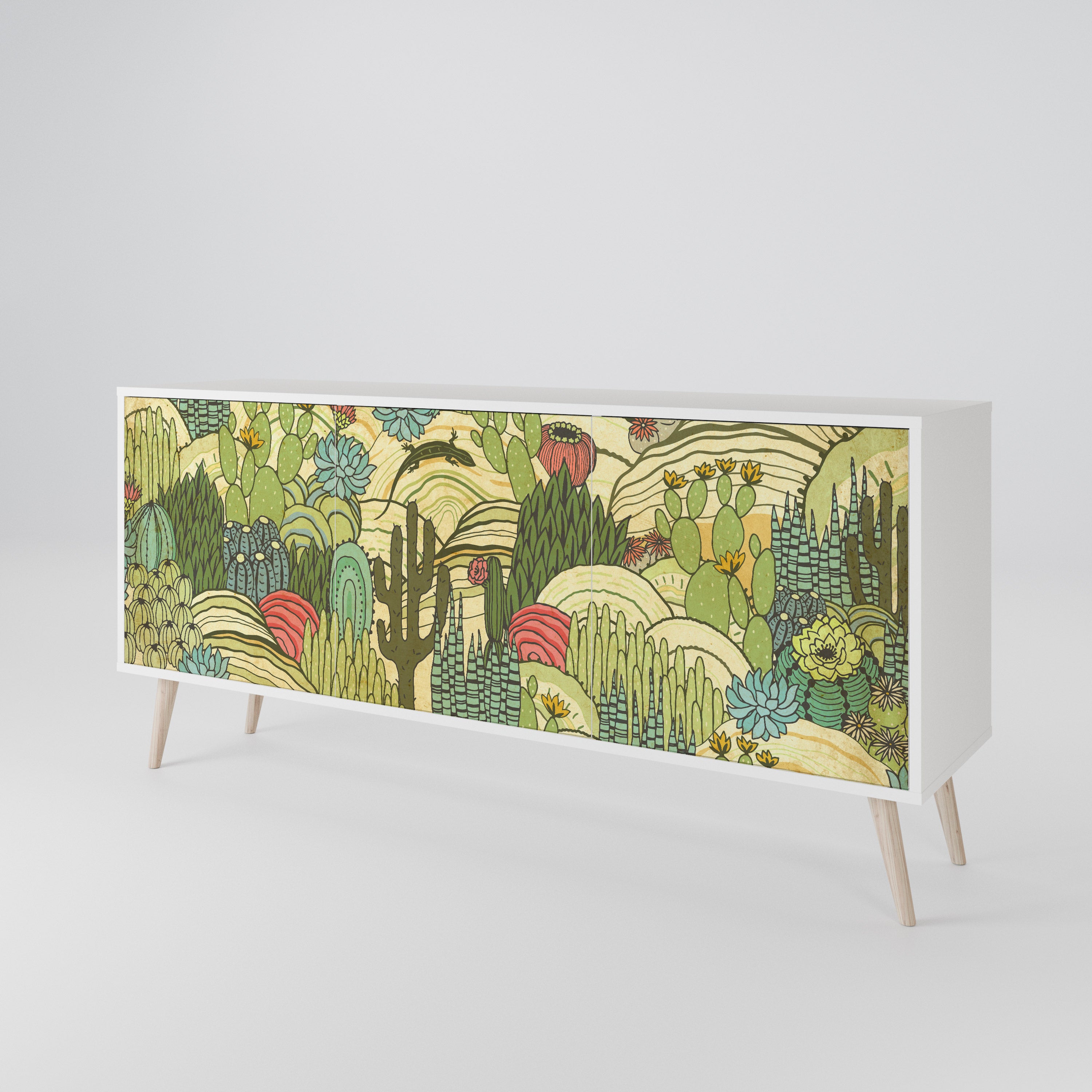 SUCCULENTS KALEIDOSCOPE 3-Door Sideboard