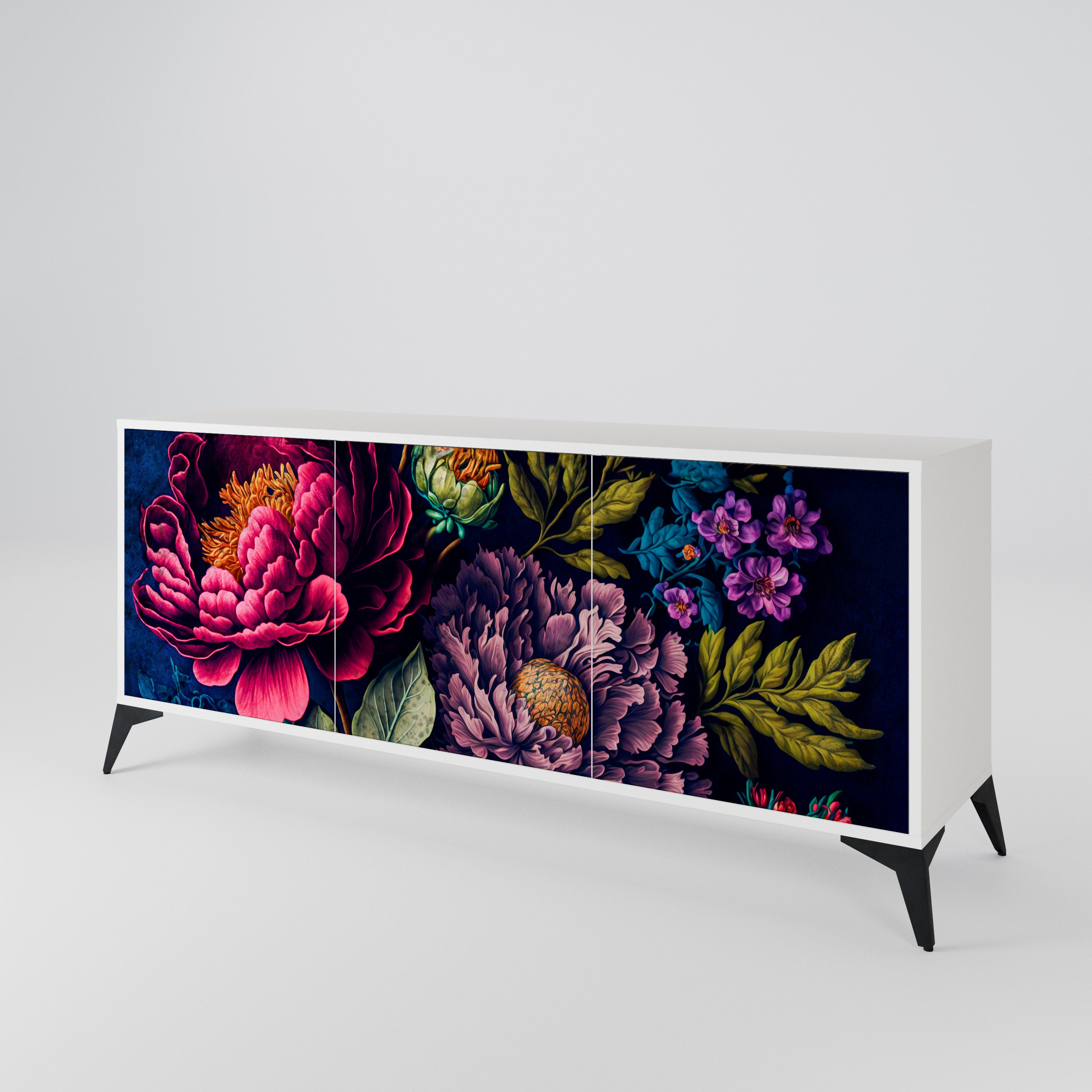 BLOOMING ELEGANCE Skänk med tre dörrar