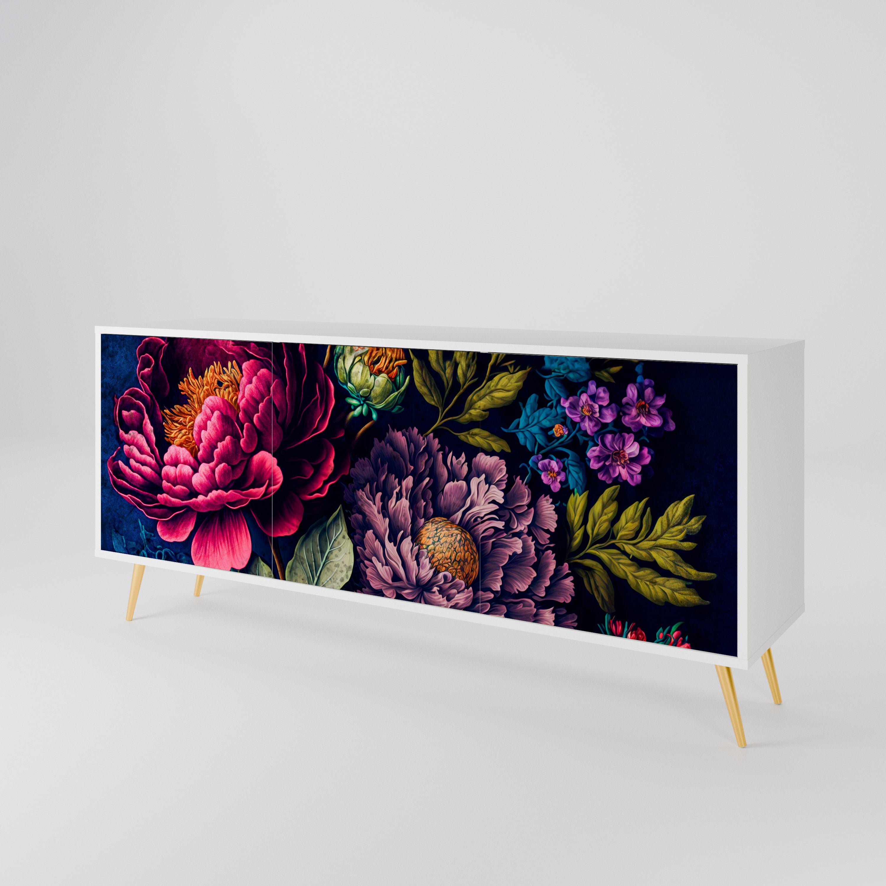 BLOOMING ELEGANCE Skänk med tre dörrar