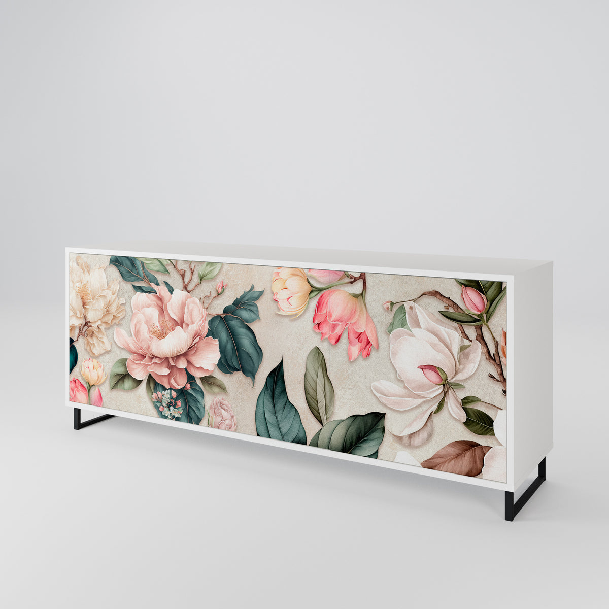 FLORAL GRACE Skänk med tre dörrar