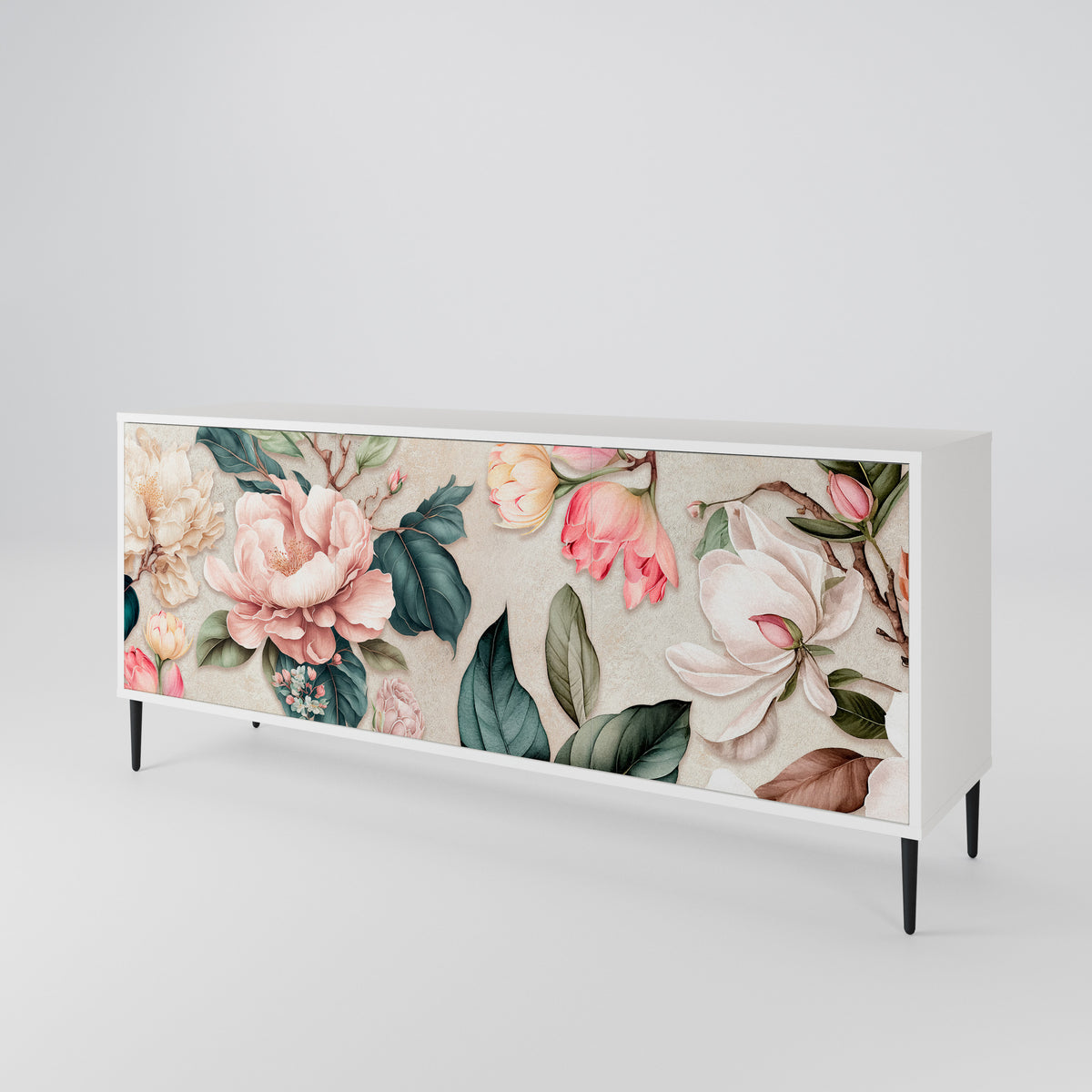 FLORAL GRACE Skänk med tre dörrar
