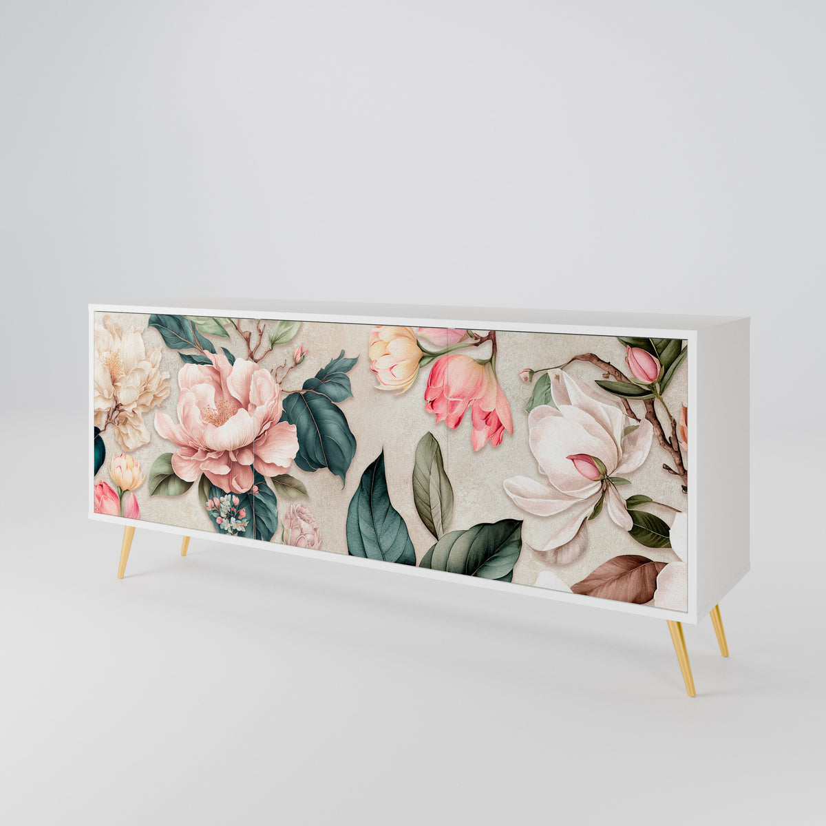 FLORAL GRACE Skänk med tre dörrar