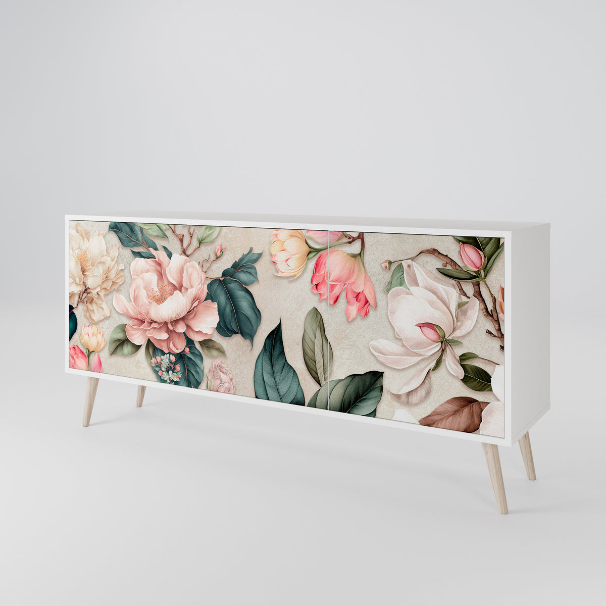 FLORAL GRACE Skänk med tre dörrar