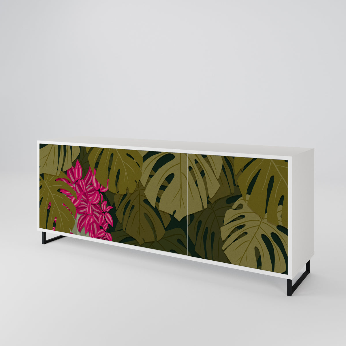TROPICAL BEAUTY Skänk med tre dörrar