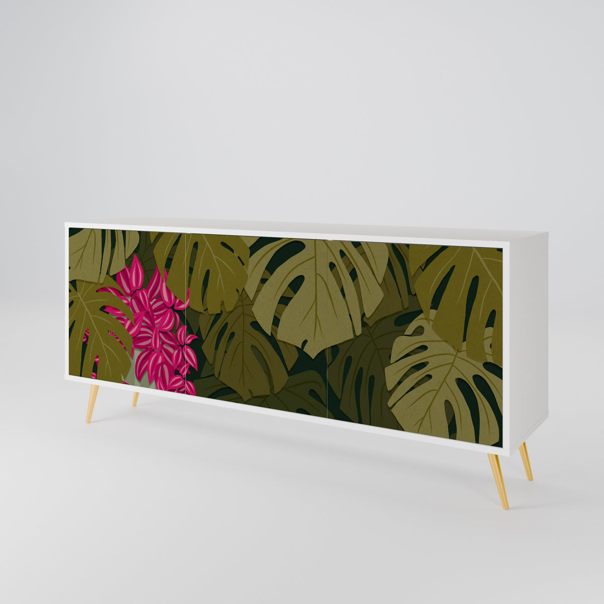 TROPICAL BEAUTY Skänk med tre dörrar