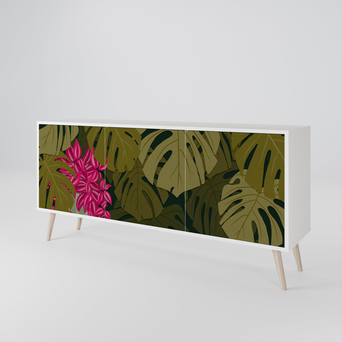 TROPICAL BEAUTY Skänk med tre dörrar