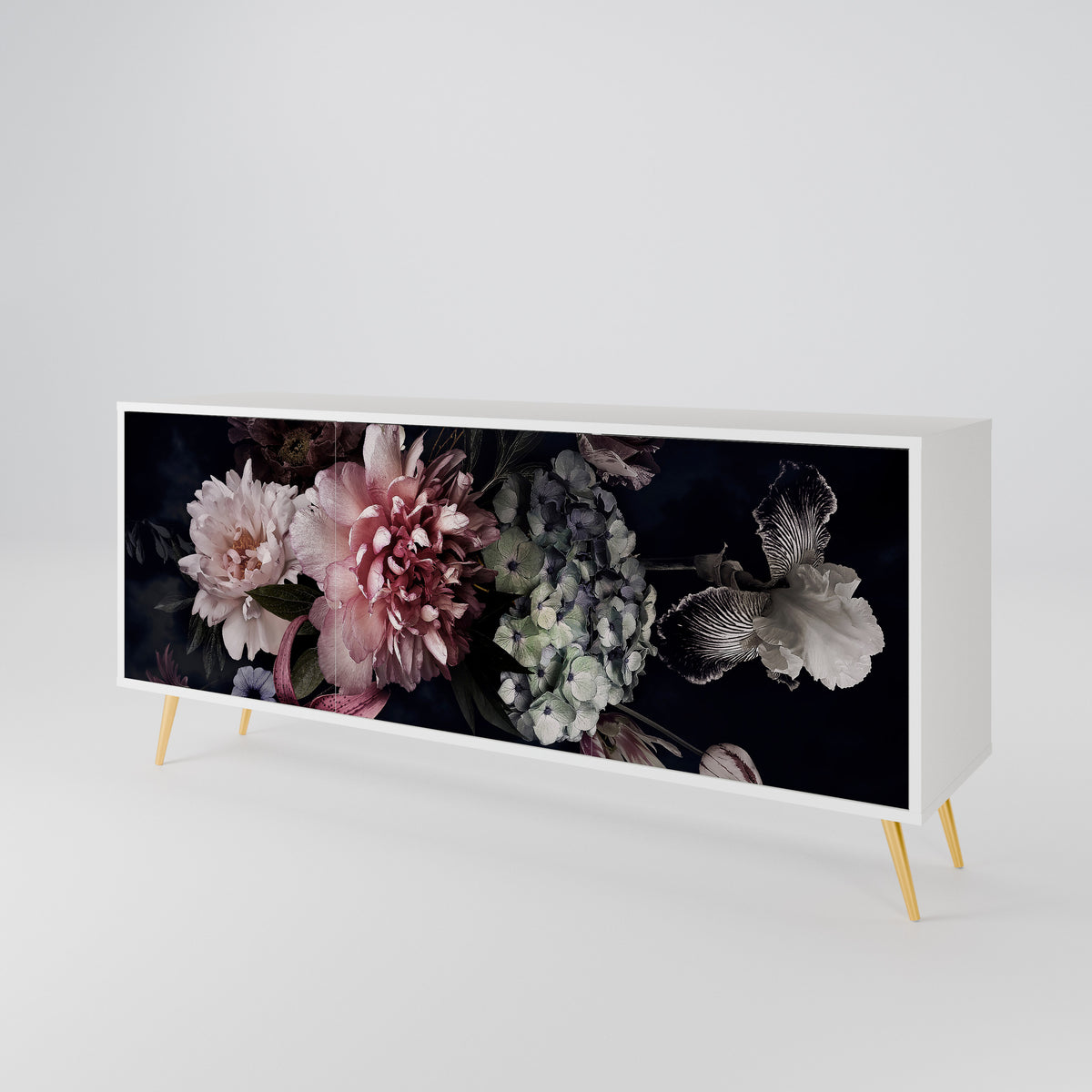 PURE BLOSSOM Skänk med tre dörrar