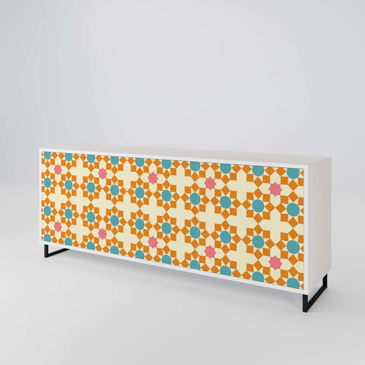 FLORAL DECOR Skänk med tre dörrar