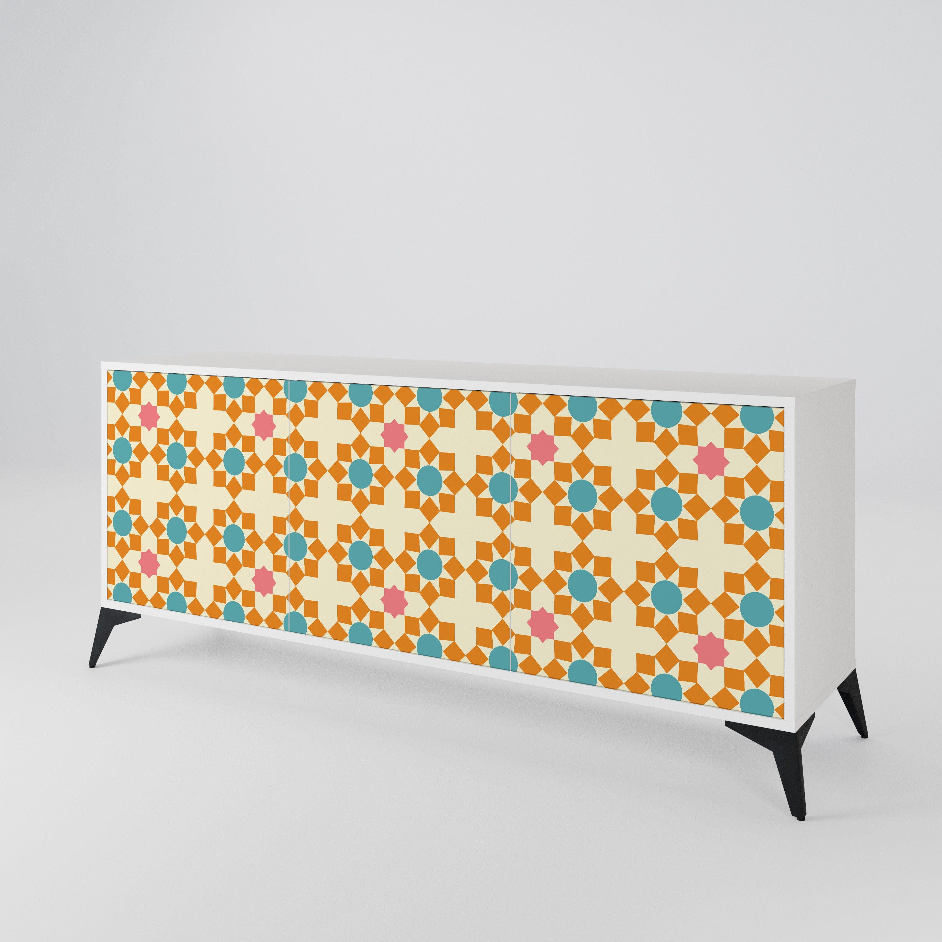 FLORAL DECOR 3-Door Sideboard