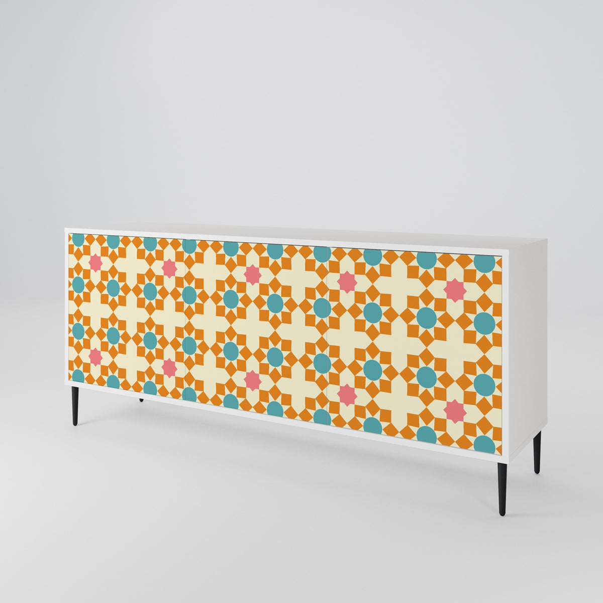 FLORAL DECOR Skänk med tre dörrar