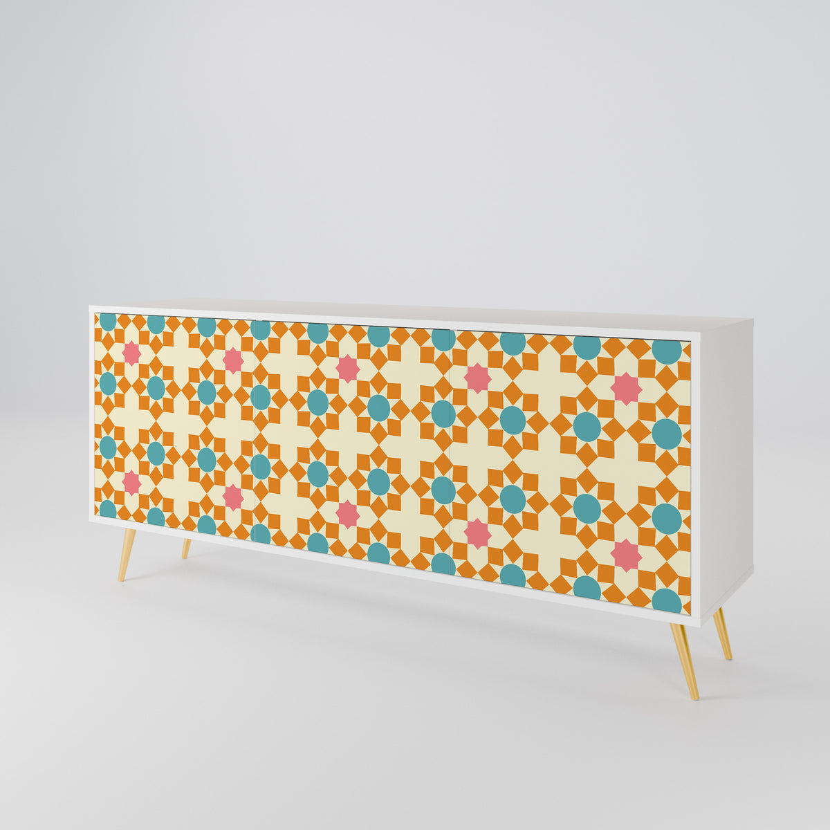FLORAL DECOR Skänk med tre dörrar