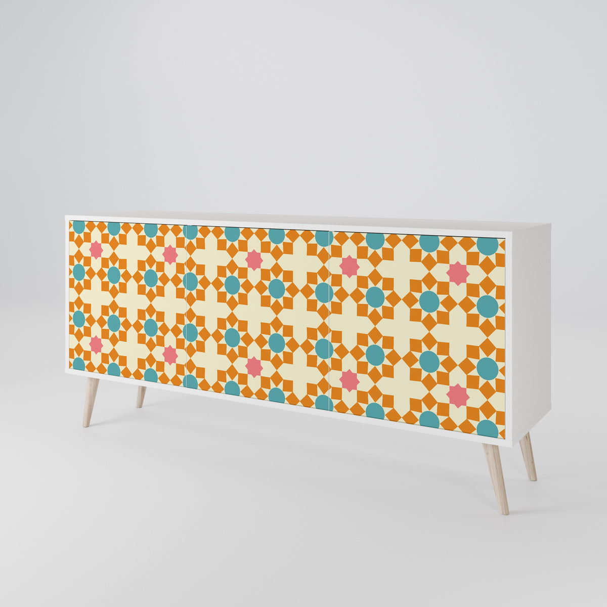 FLORAL DECOR Skänk med tre dörrar