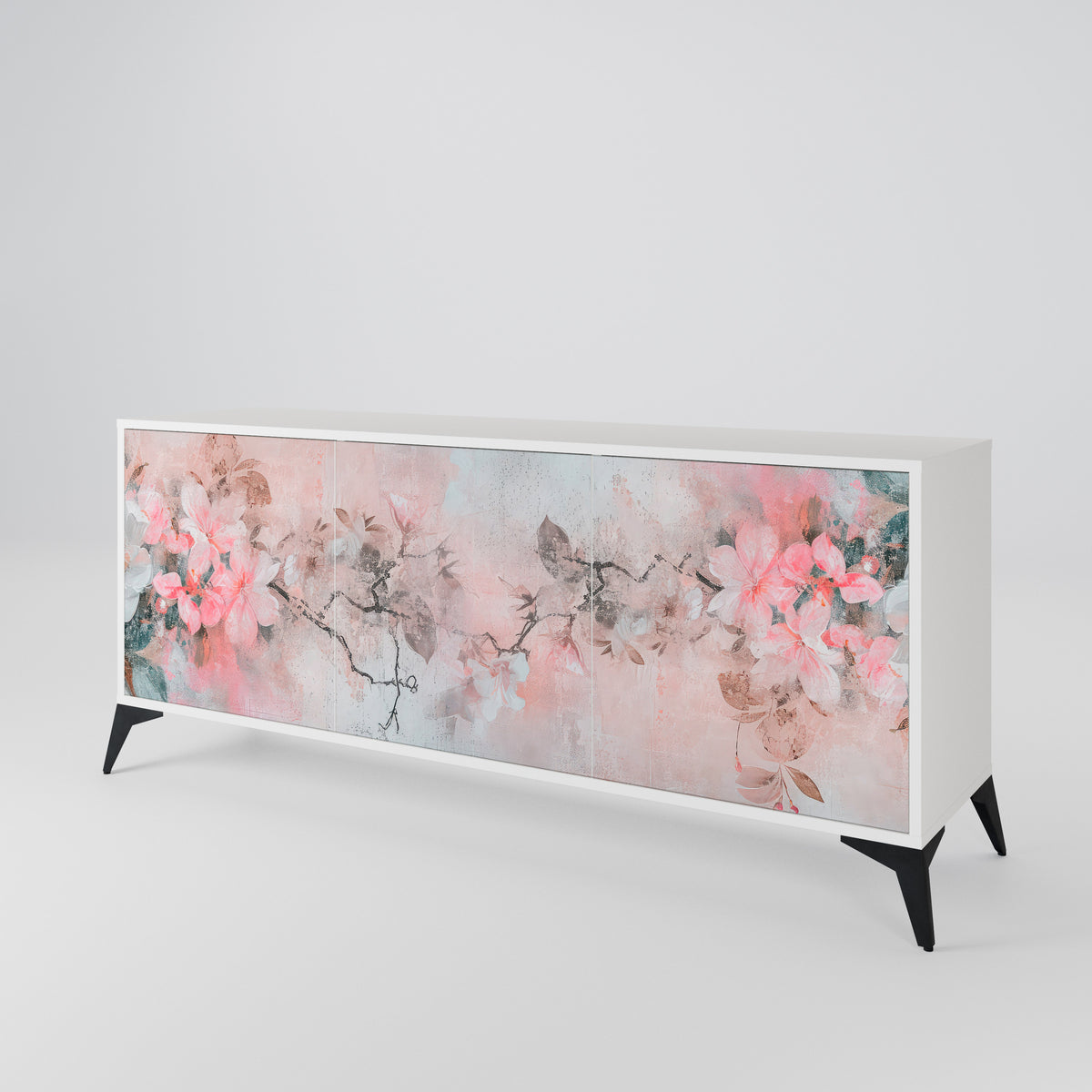 CHERRY BLOSSOM Skänk med tre dörrar