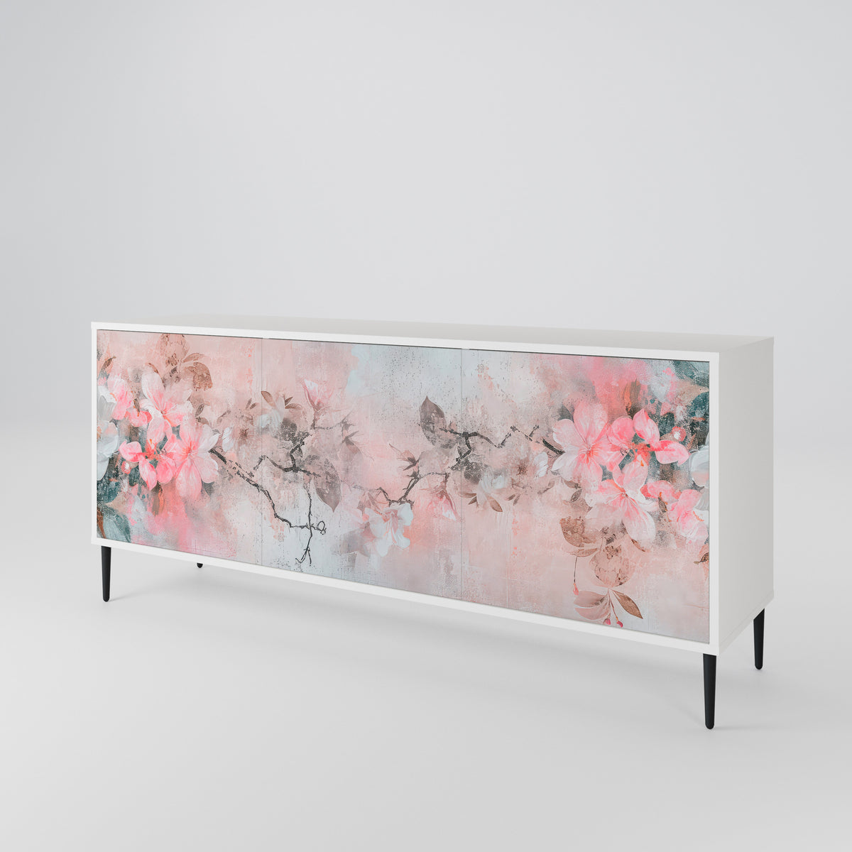 CHERRY BLOSSOM Skänk med tre dörrar