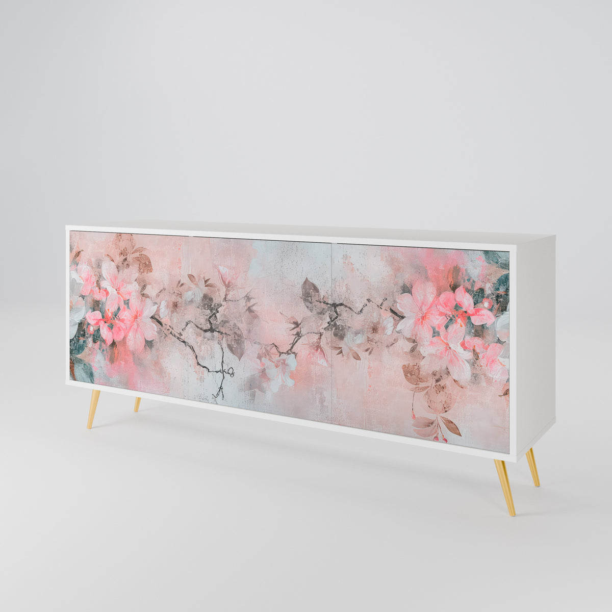 CHERRY BLOSSOM Skänk med tre dörrar