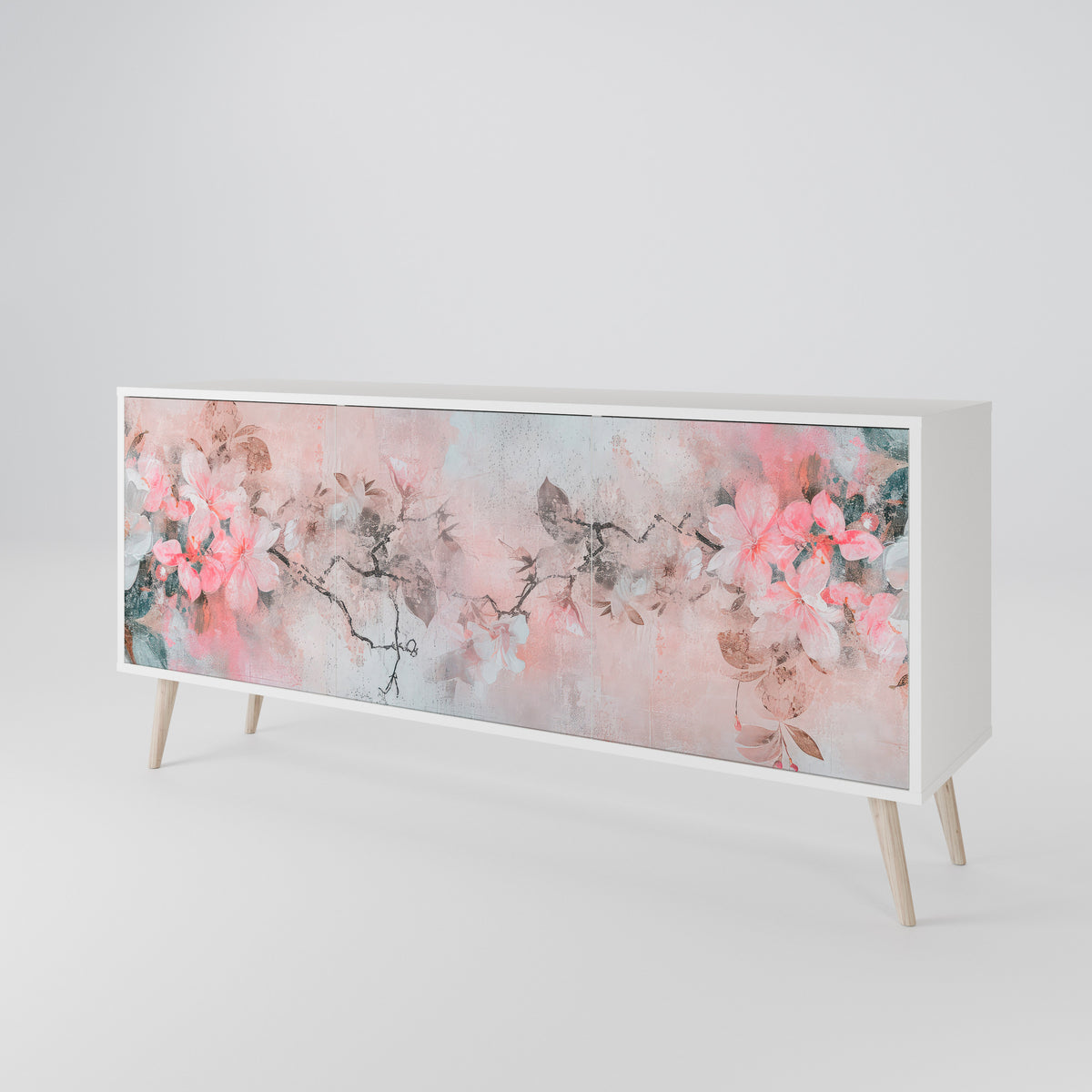 CHERRY BLOSSOM Skänk med tre dörrar