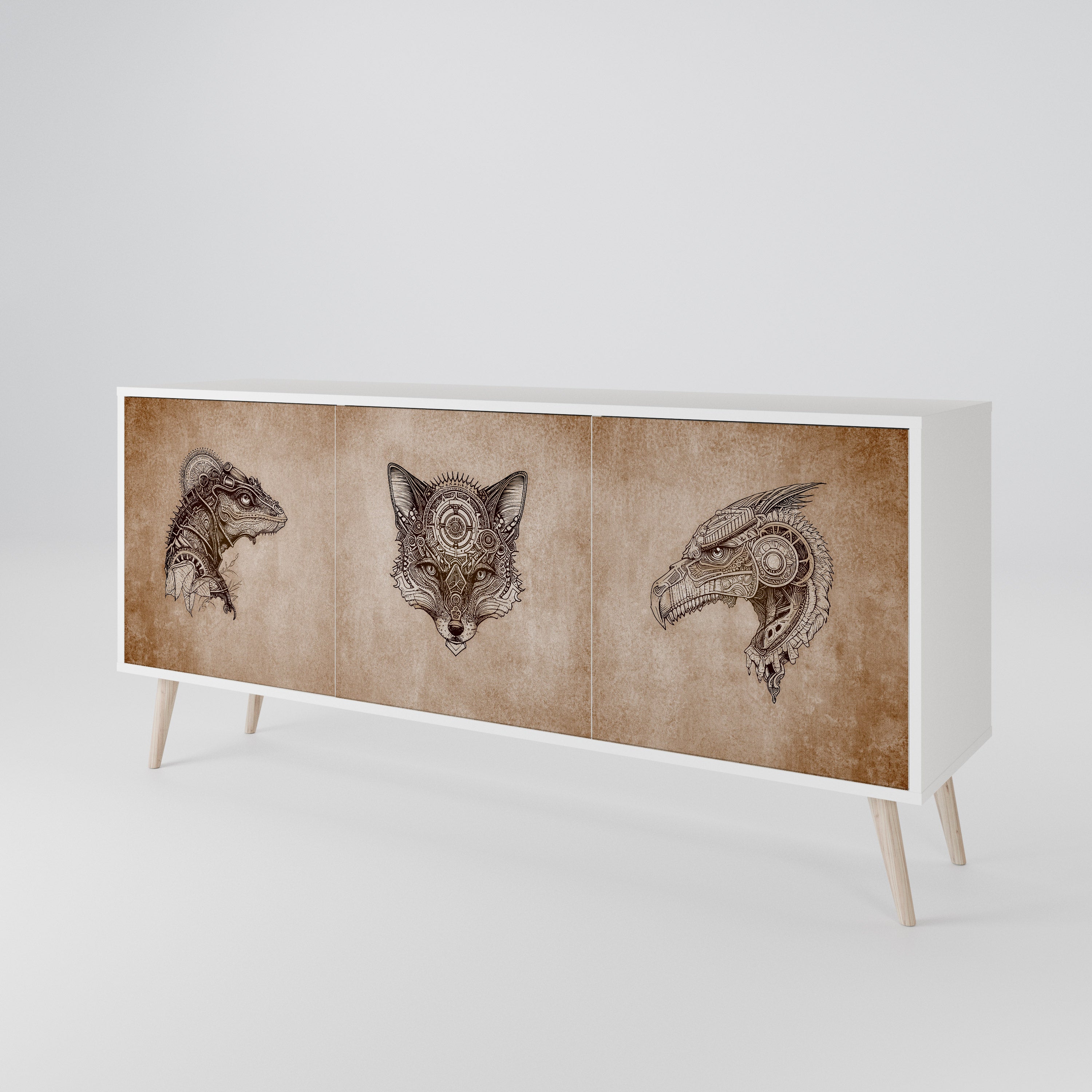 STEAMPUNK CLAN 3-Door Sideboard