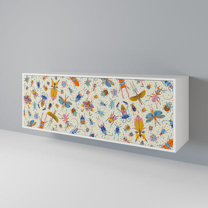 COLORFUL INSECTS Skänk med tre dörrar