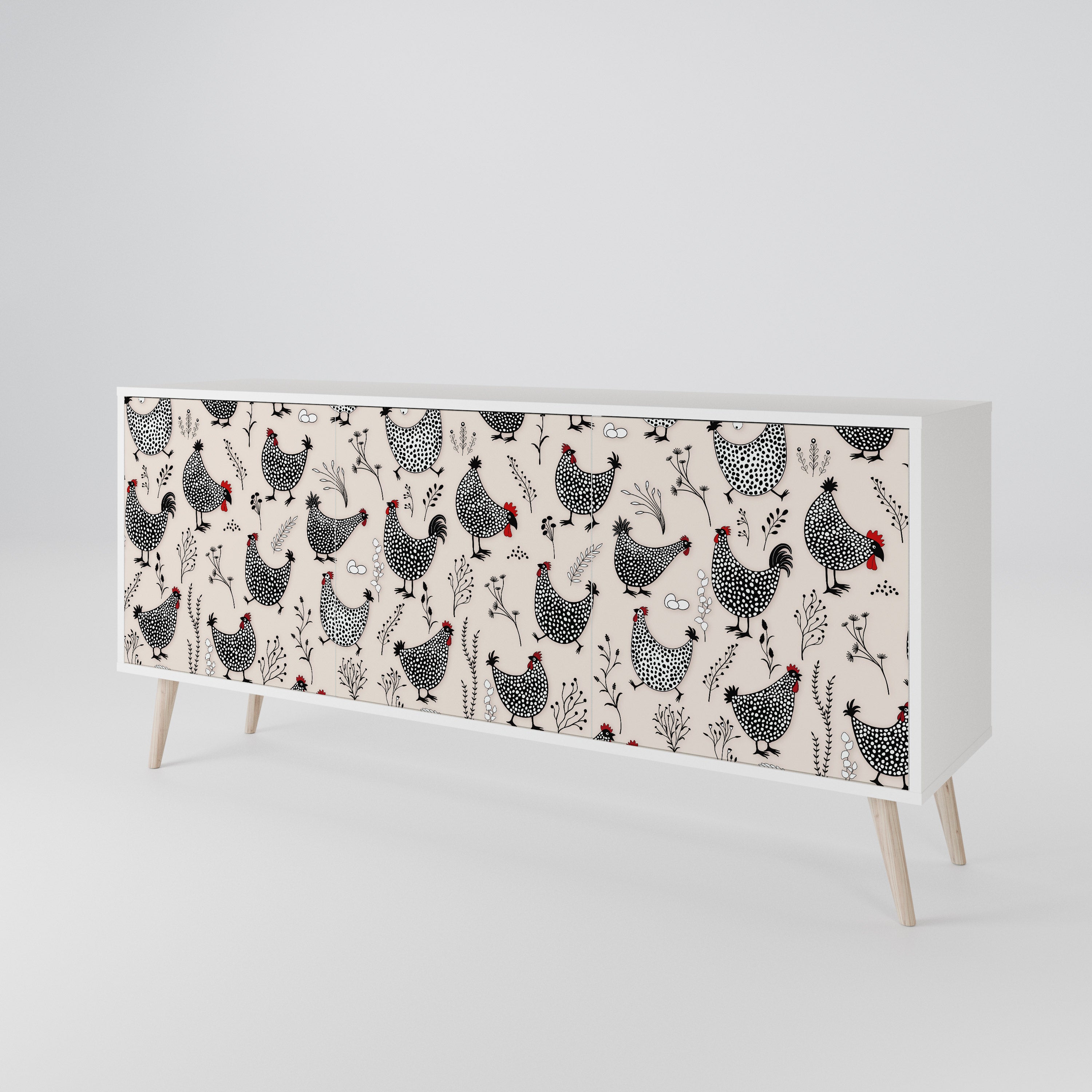 HAPPY HENS 3-Door Sideboard