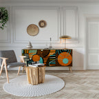 GEODE GLIMMER Skänk med tre dörrar