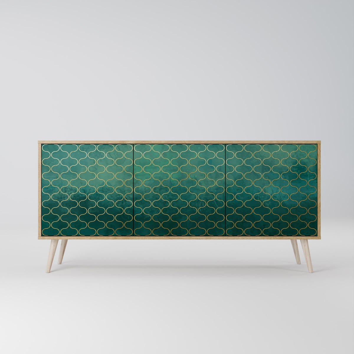 TESSELATED GREENERY 3-Door Sideboard