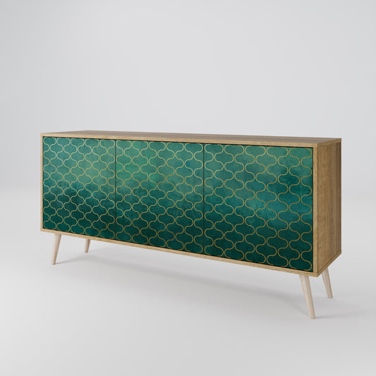 TESSELATED GREENERY Skänk med tre dörrar